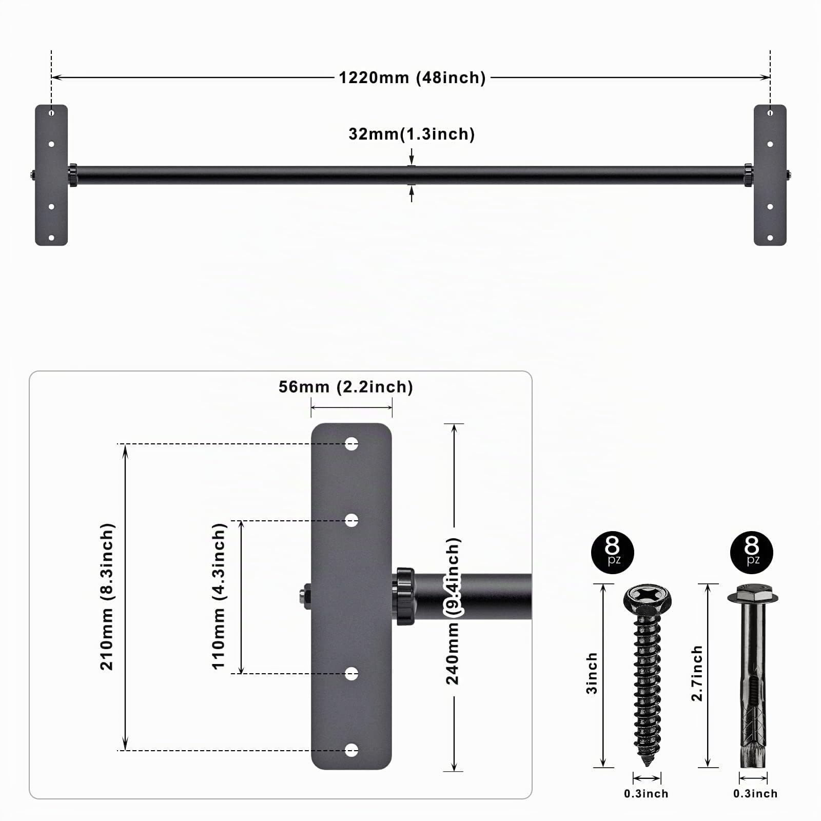 Kipika Ceiling Mount Pull Up Bar