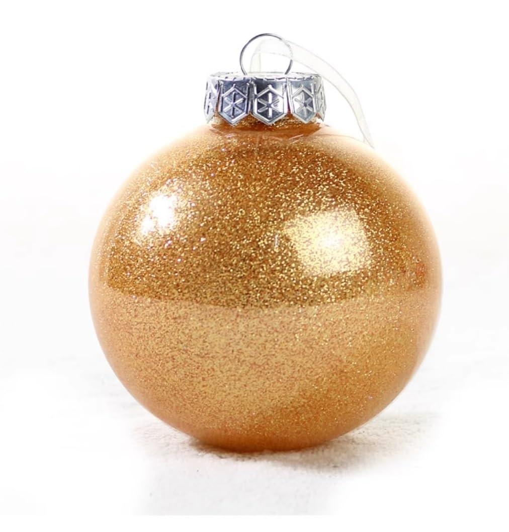 Palline di Natale Palline di Natale da 24 Pezzi Ornamenti 2,36 Pollici Palle Infrangibili per La Decorazione della Festa Nuziale Decorazioni(Gold)
