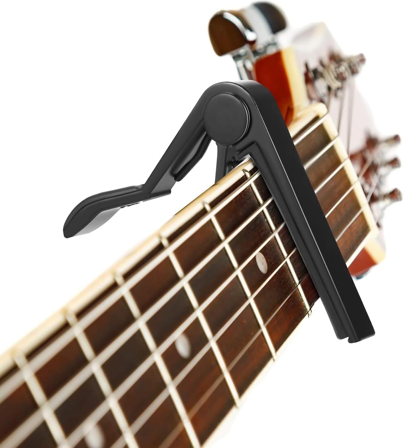 Guitar Capo for Acoustic and Electric Guitars with 5 Picks(Black)