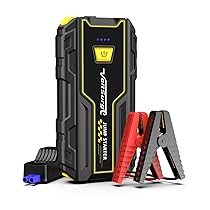 Avviatore Batteria Auto, 4000A Avviatore di Emergenza per Moto (per Motori Fino a 7.5L Benzina, 5.0L Diesel) 12V Booster Avviamento Auto con Torcia a LED