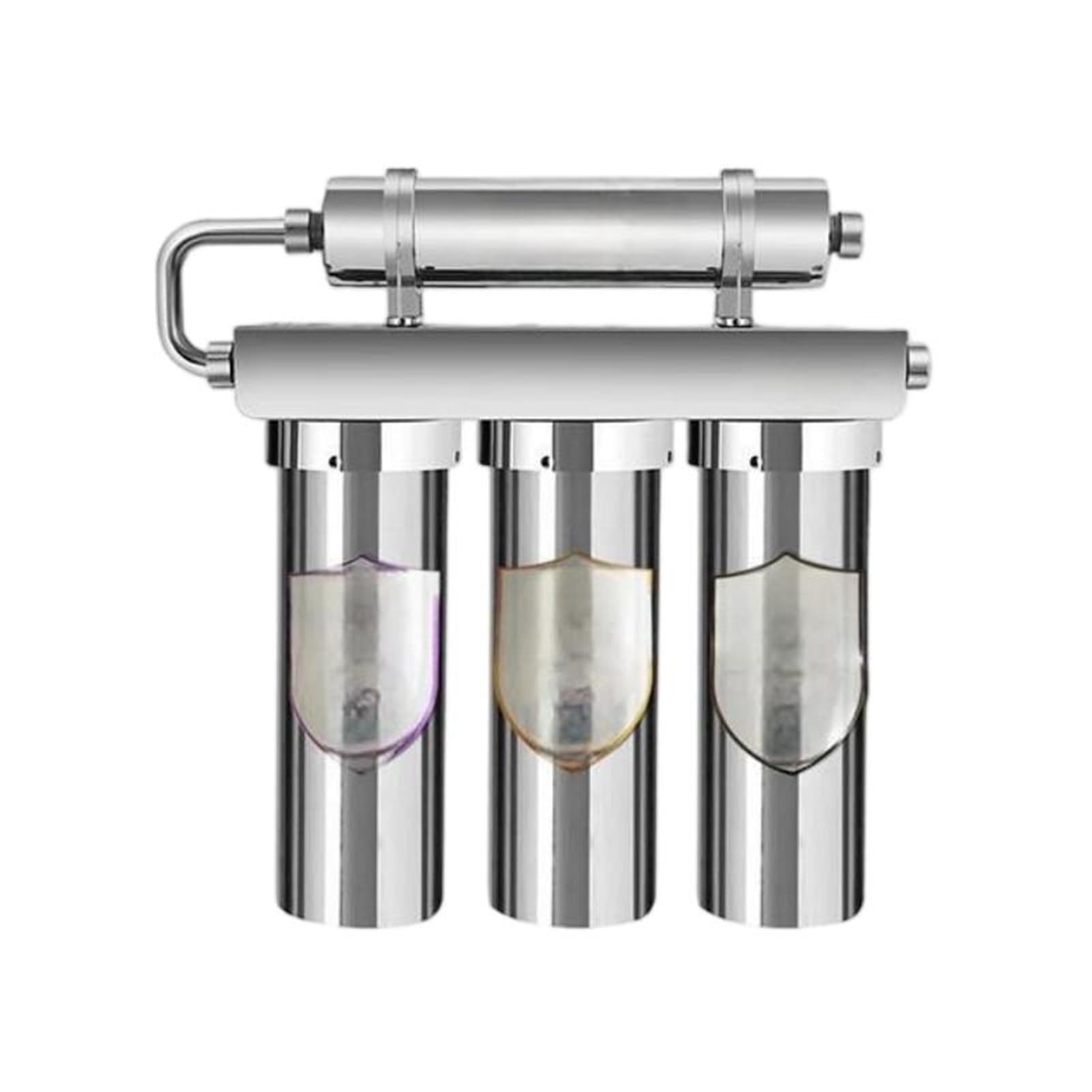 Purificador de agua ultrafiltración acero inoxidable 3 + 1, filtro del grifo cinco etapas montado en la pared for el hogar, purificador cocina en el sabor del agua. Fácil instalación