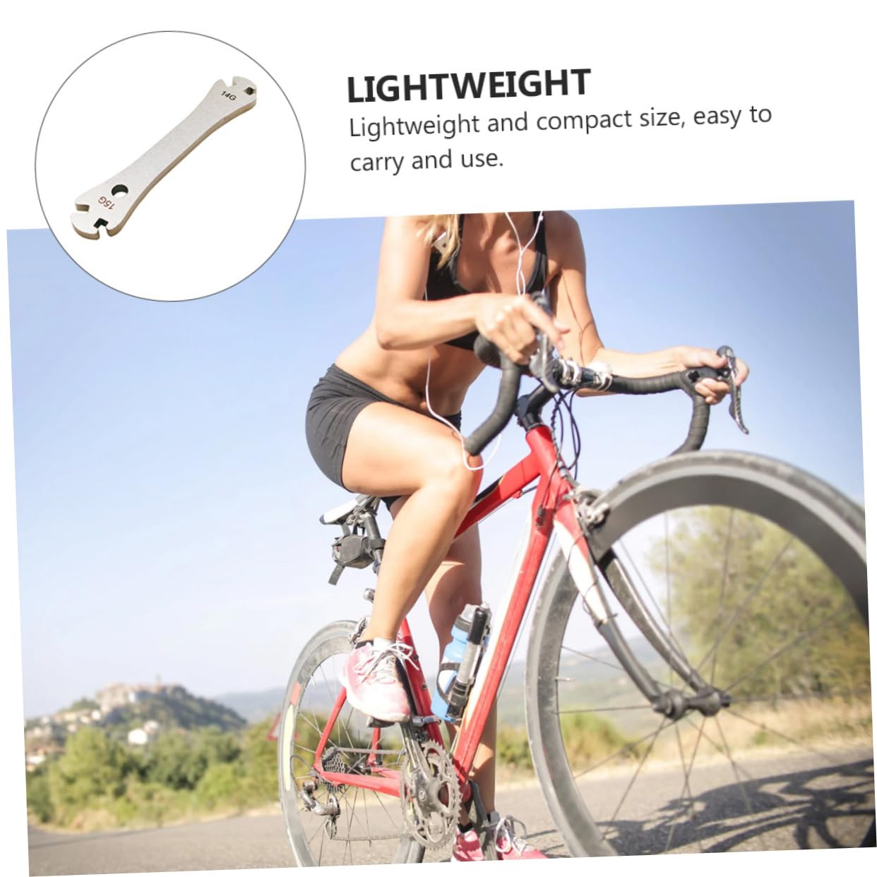 NAMOARLY Bike Spoke Wrench Bike Spoke Tool for Cycle Rim Easy to Use and Store for Outdoor Maintenance