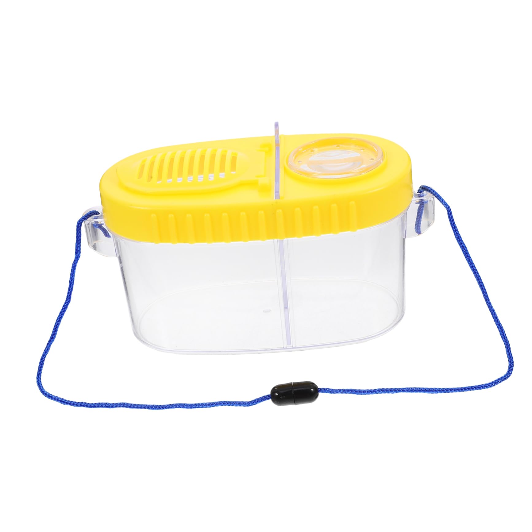 DINHEAROM 1 PC Portable Magnifying Viewer for Educational Observation Box with Air Vents for Collecting Leaves and Rocks Yellow Bag Color Color