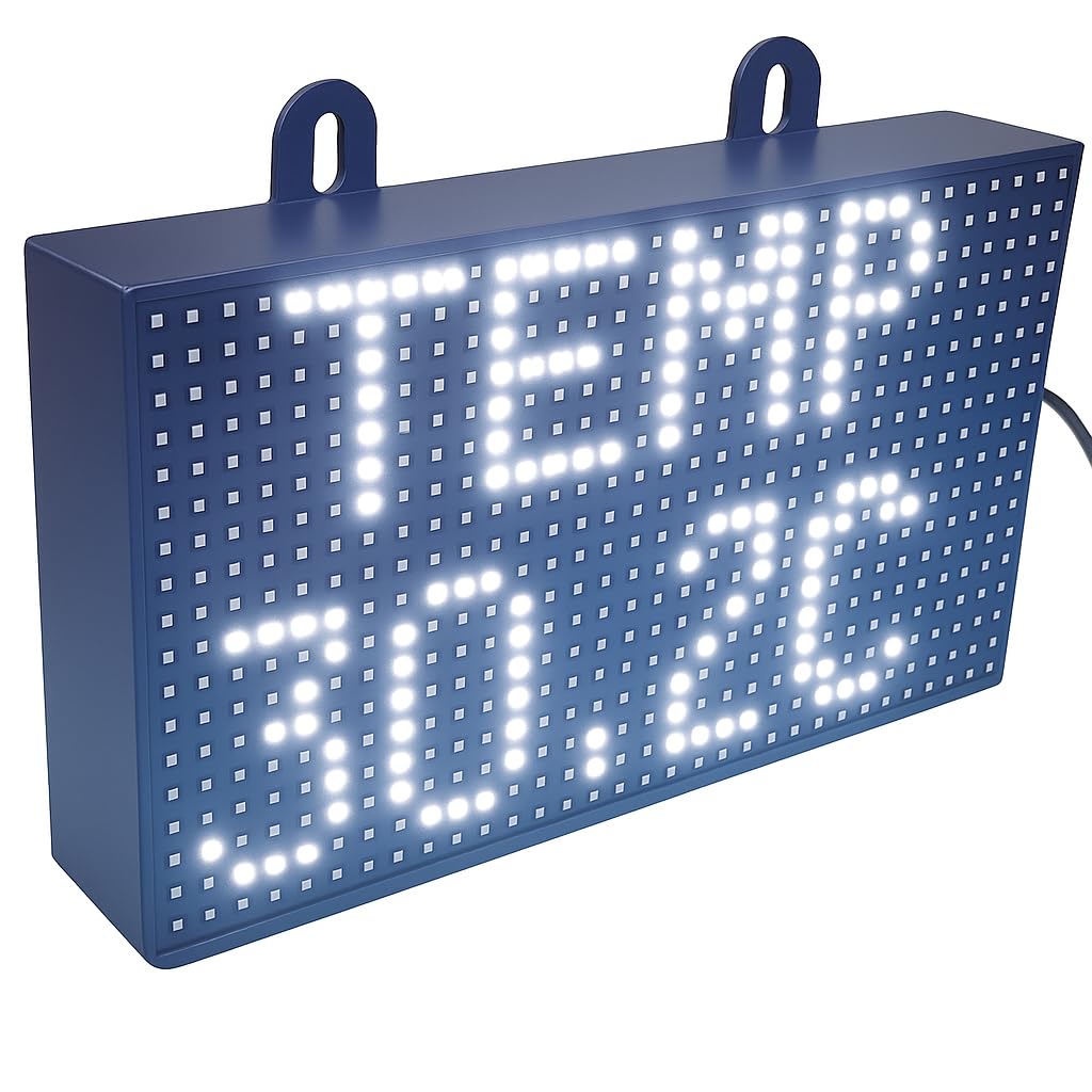 Digital LED Temperature Display Monitor, -40°C to 80°C Range, Wall Mountable, 5V Power (White)-image-1