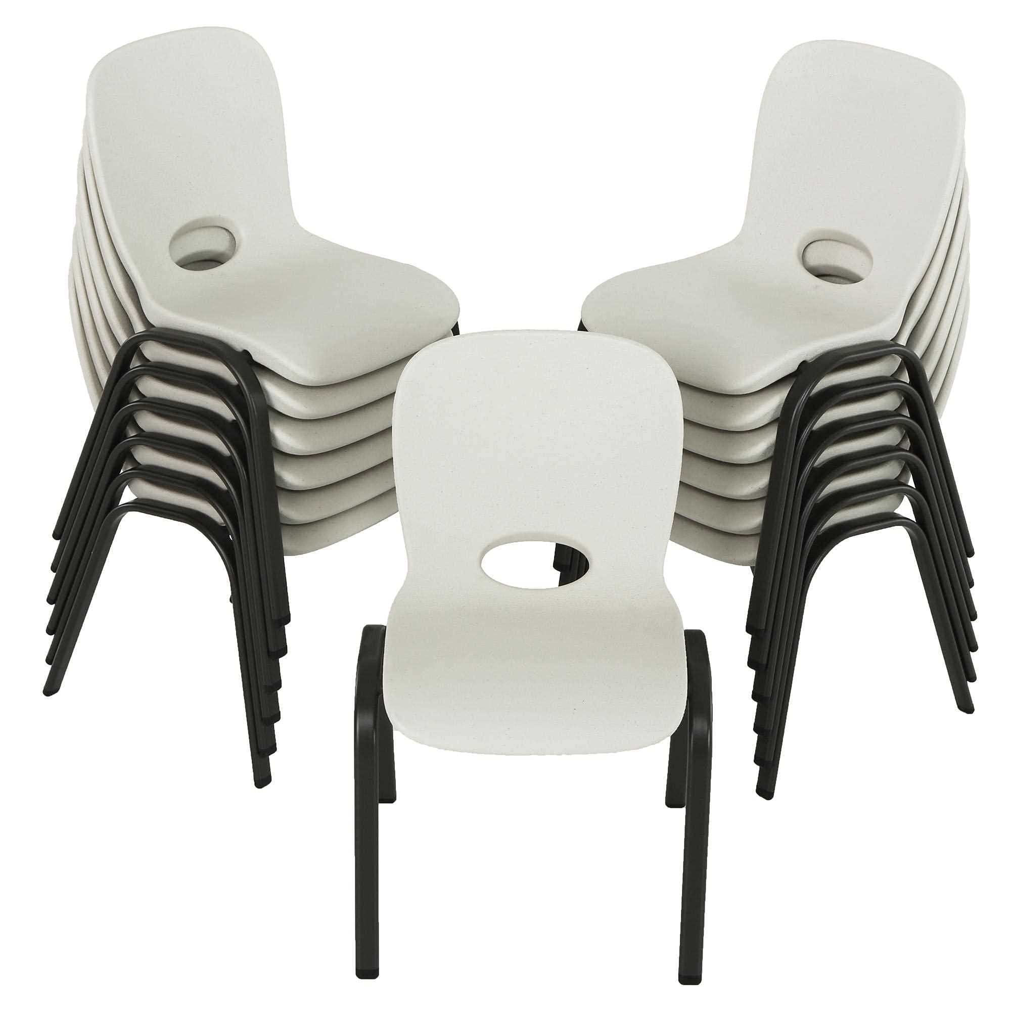 LIFETIME 80385 Kids Stacking Chair, Almond