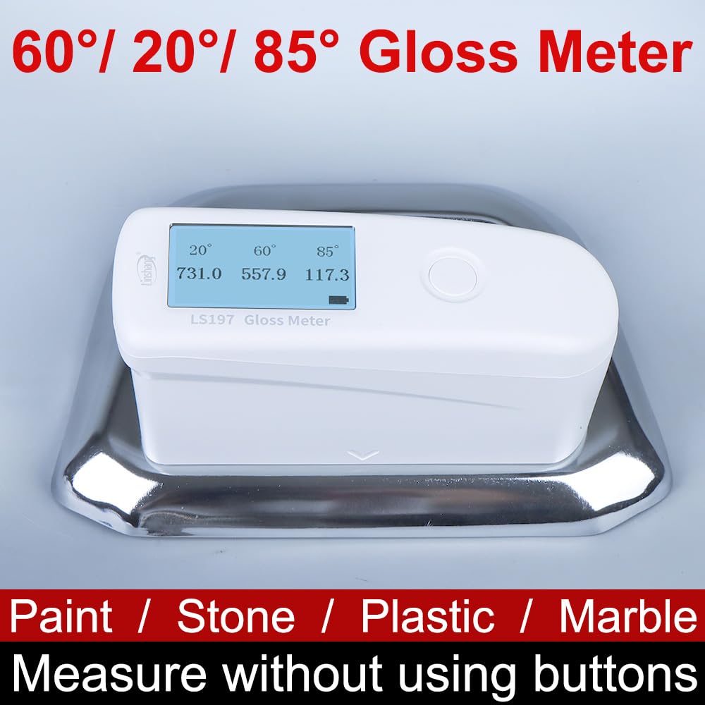 Linshang LS197 Digital Gloss Meter Marble Car Paint Flooring Paper Stone Plastic Surface Glossmeter Measuring Range 20 ° 0-2000GU