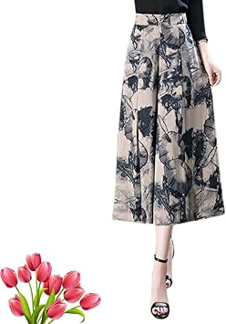 Tyracharm Culottes,Womens Elegant Chiffon Wide Leg Culottes,Tyracharm Culottes - Wide Leg Culottes for Women