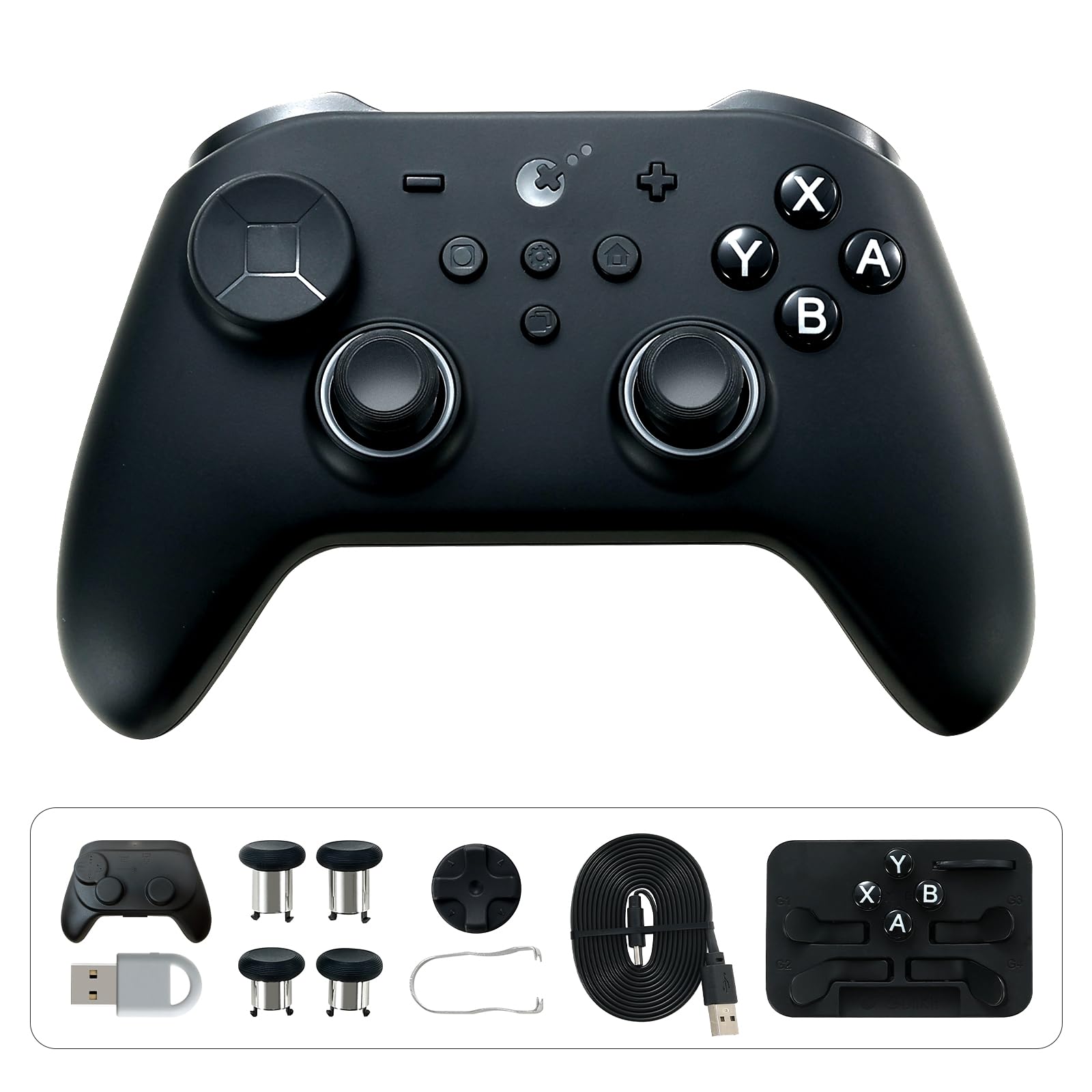 GuliKit TT MAX Manette Sans Fil (Rev.) pour Switch 2/1, PC, Android, iOS, SteamOS avec Joysticks TMR à Tension Réglable sur 720°, 4 Boutons Arrière, Hyperlink 2 pour une Faible Latence de 2,16ms–Noir