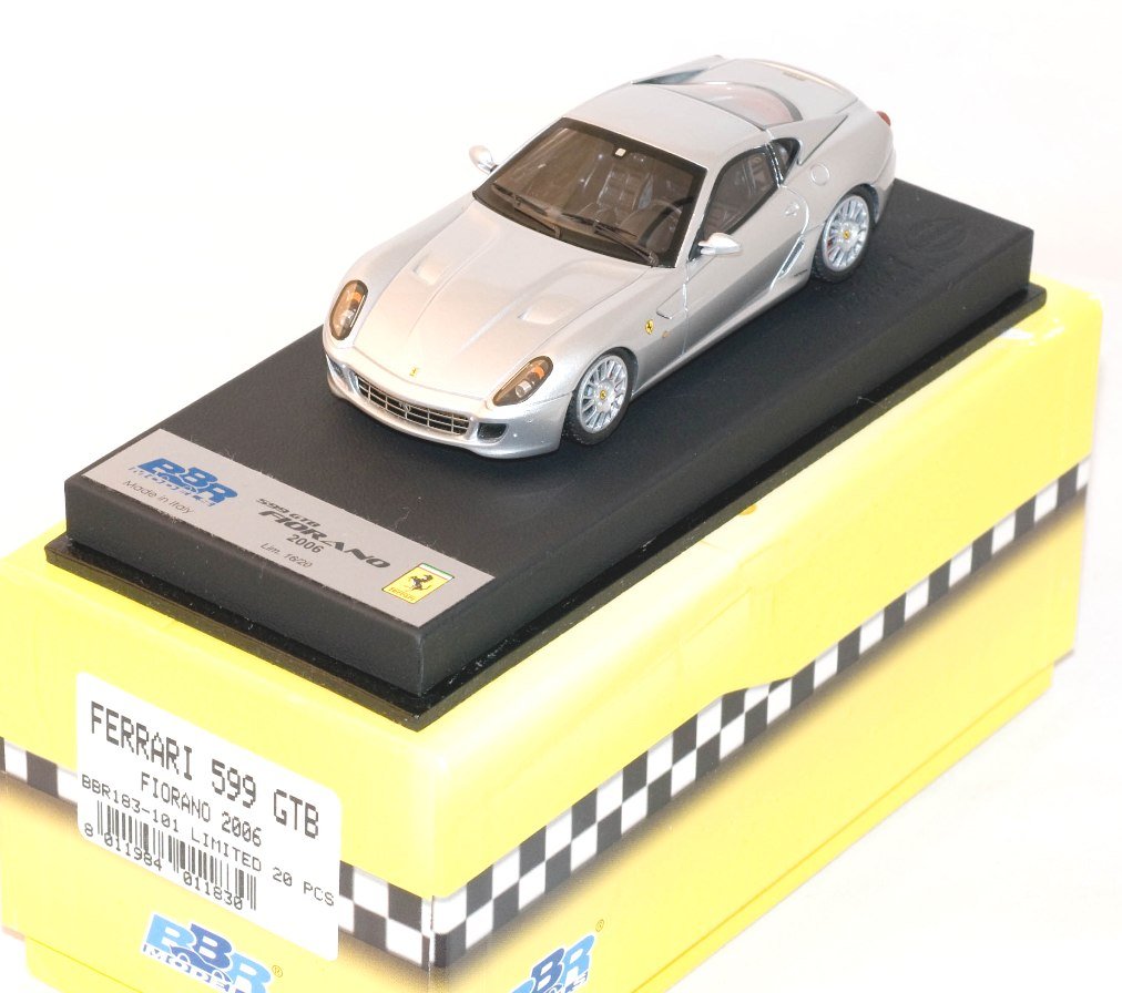 BBR 1/43 Ferrari 599 GTB Fiorano Argento Silver (FER101) 2006 Limited 20 Pcs. BBR183-101