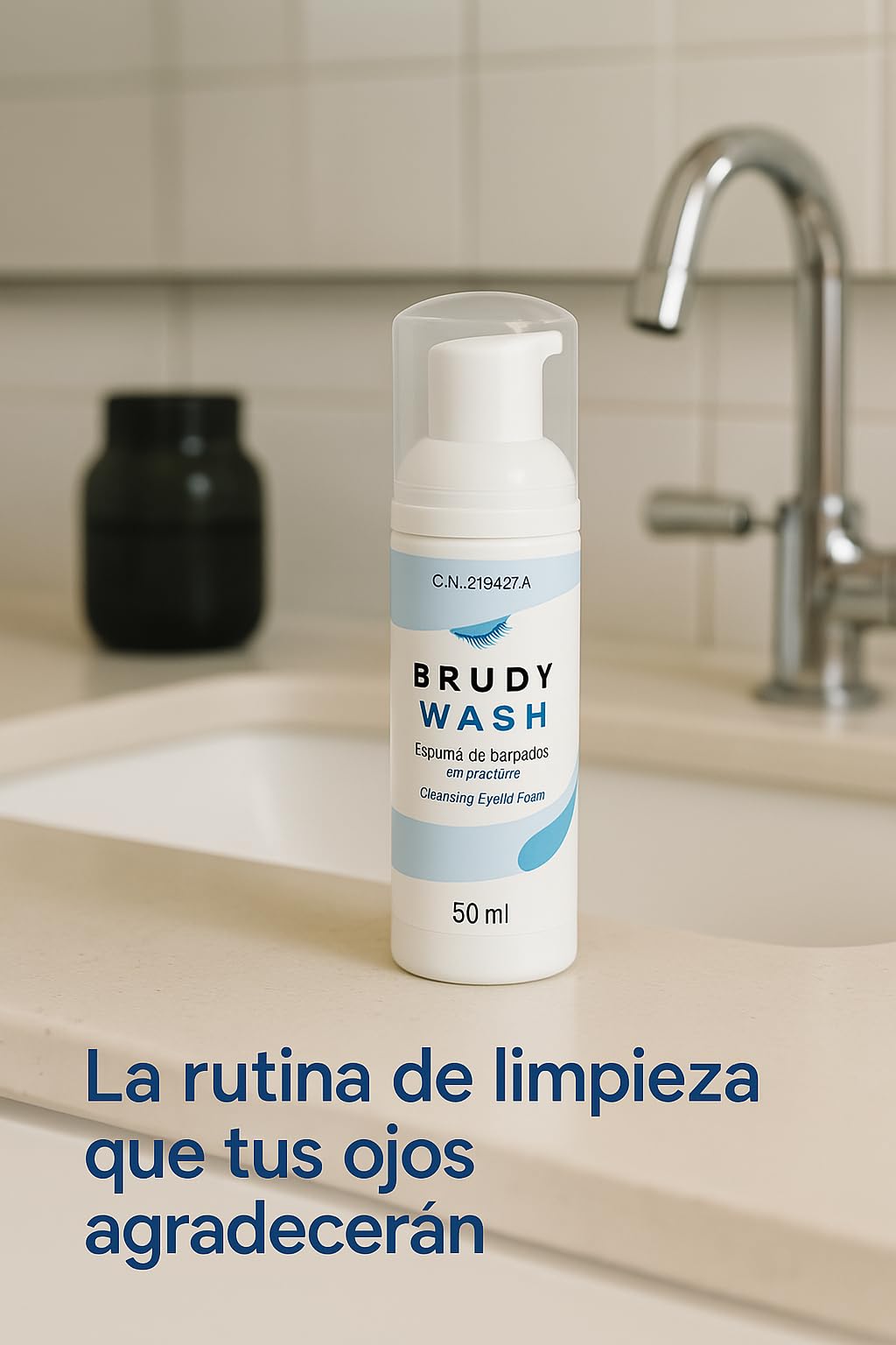 BRUDYLAB - Brudy Wash - Espuma de Párpados Limpiadora - Ayuda a la Limpieza de Secreciones Oculares - Higiene de Párpados y Pestañas - Salud Ocular - 50 ml