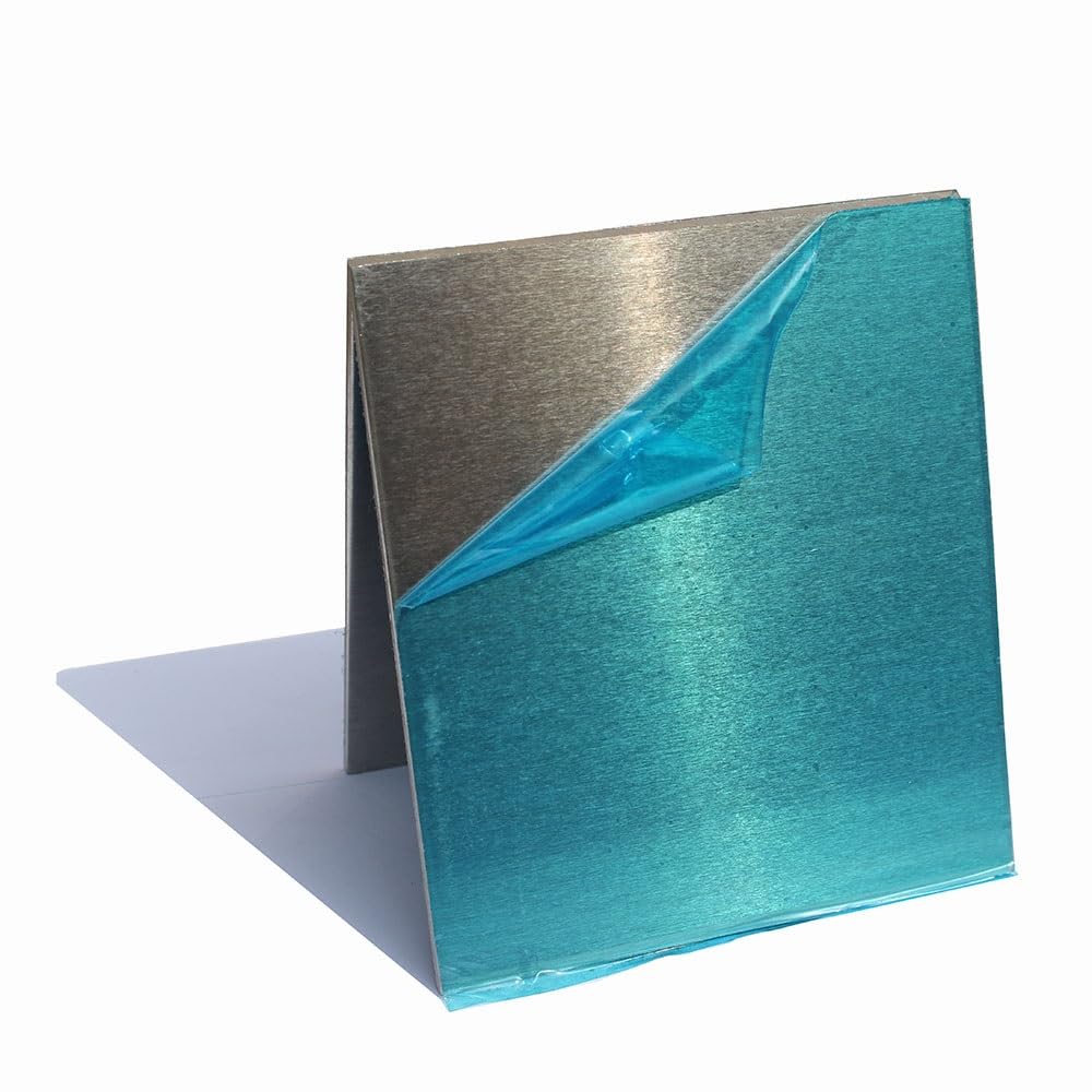 alluminio metallo Stampaggio di materiale for lavorazione a macchina di lastre piane in metallo di alluminio industriale con pellicole protettive decorativo piegabile(300X300x2.0mm 1pcs)