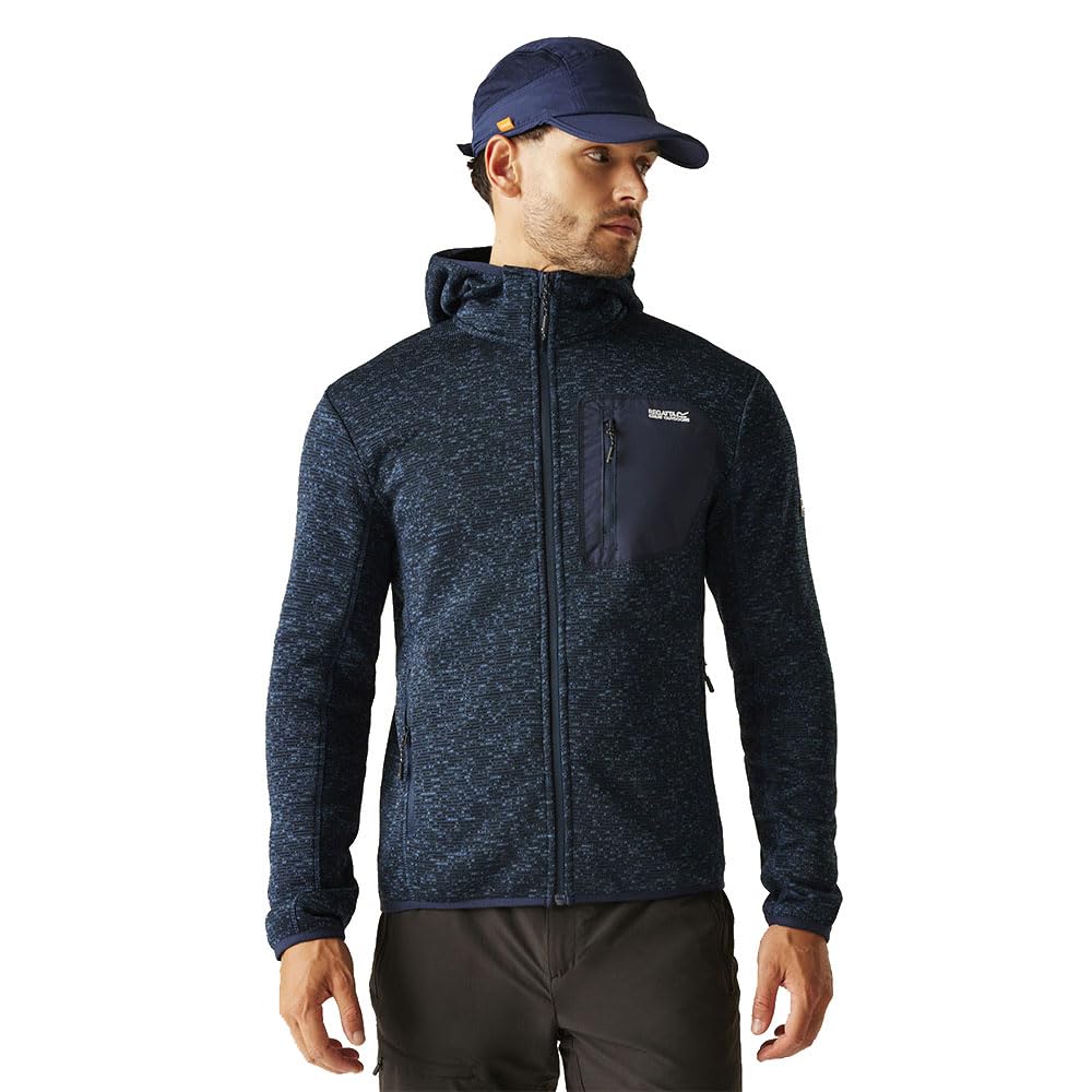 Regatta Men's Blue Hooded Newhill Fleece