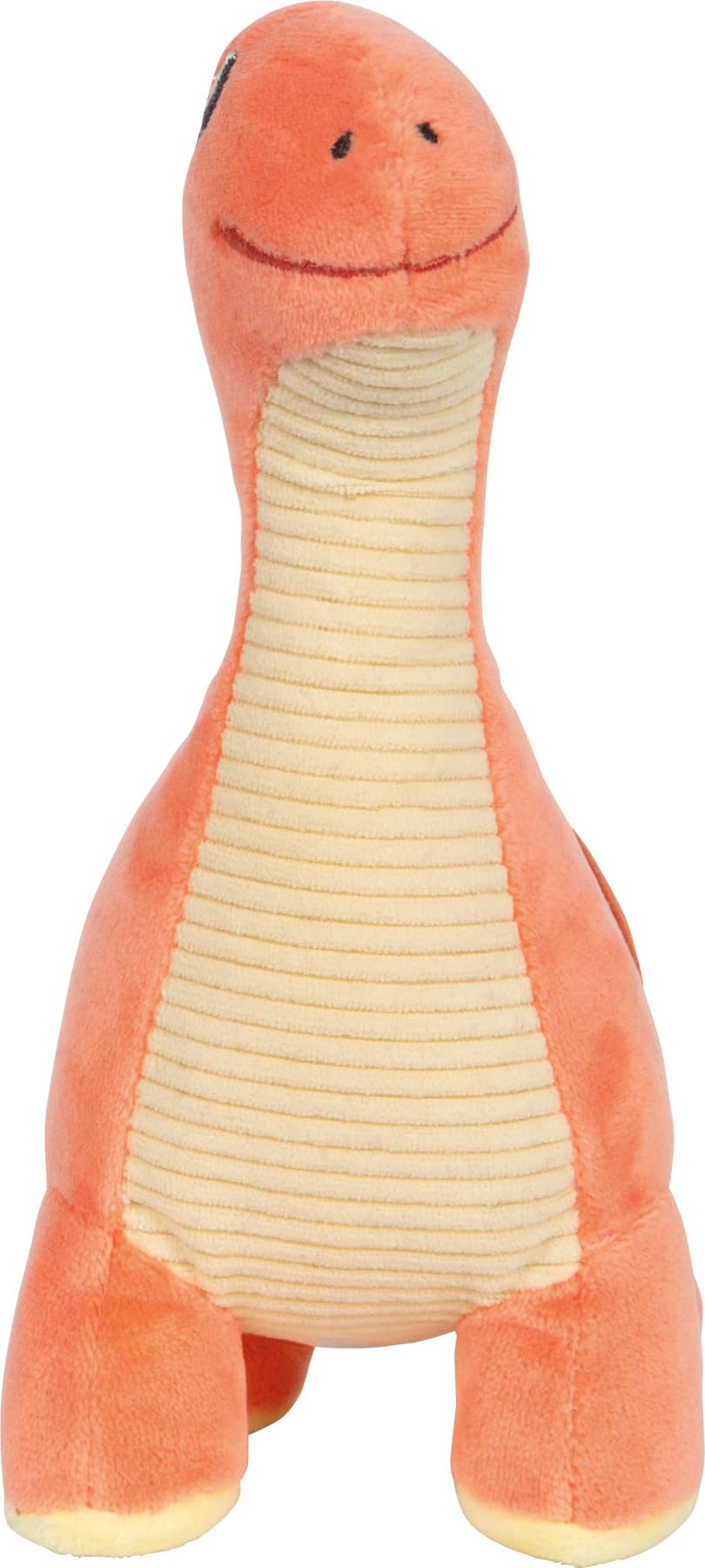 Small Foot Dinosauro Rosso Dino, 19 cm, Tessuto a Coste, Stoffa Come ausilio per la Nanna, Animale di Peluche per Bebè e Bambini Piccoli, 12685, Colore Coloured