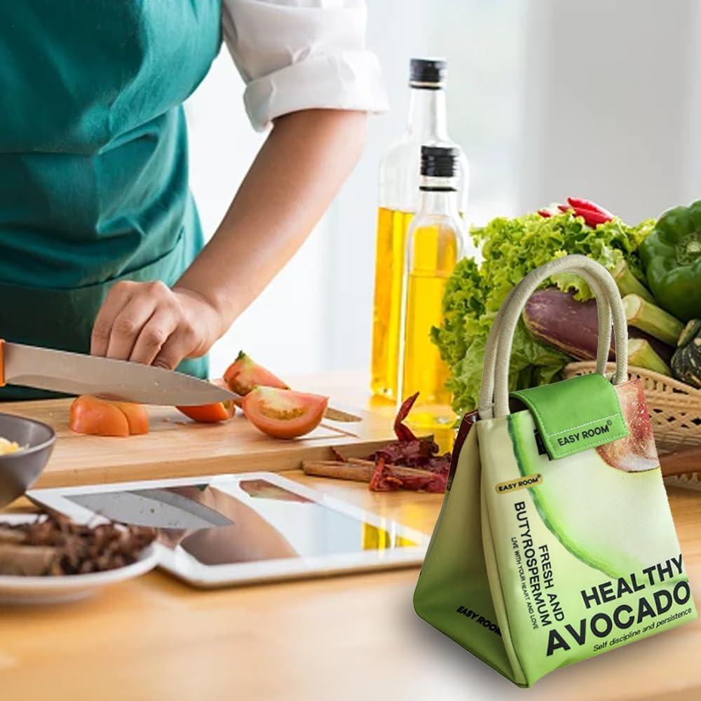 Lunch-Taschen für Damen und Herren, Erwachsene, isoliert, wiederverwendbar, mit Innentasche, Lunchtasche für die Arbeit (Mango)