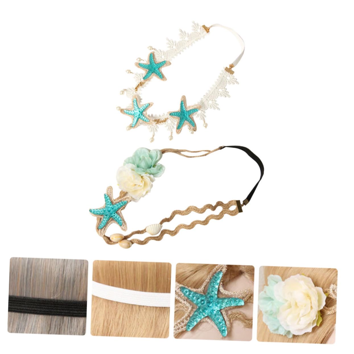 DOITOOL 6pezzi Fascia Elasticizzata Look Estivi Accessorio Versatile Per Cerimonie e Al