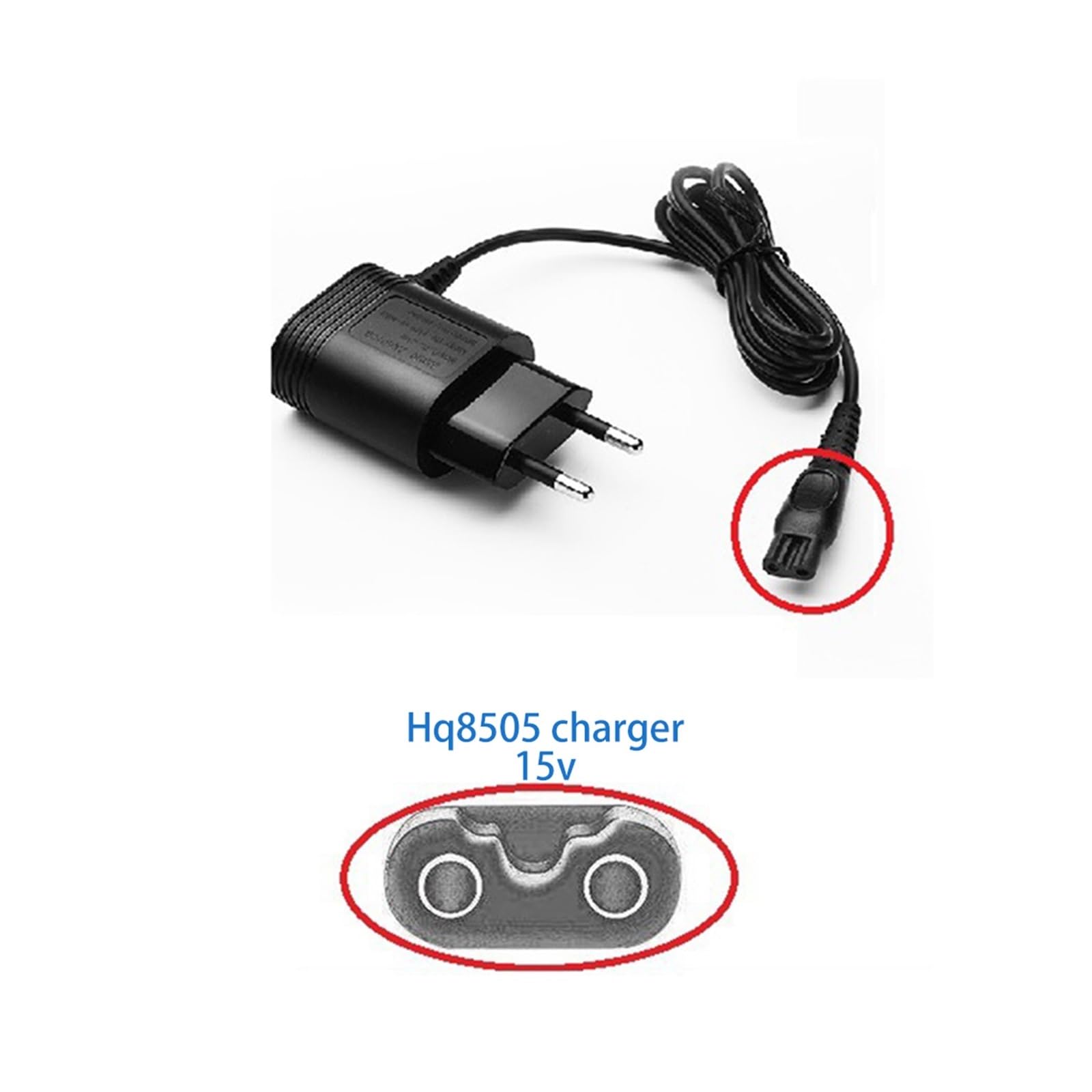 Adaptador De Maquinilla De Afeitar Con Enchufe Europeo De 15V, Utensilio Doméstico, Compatible Con Philips, HQ8505, HQ6070/6075/6095, Piezas De Adaptador De Afeitadora(10 PCS)