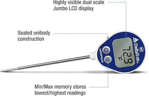 Miniatura 5 de DeltaTrak Kit de termómetro impermeable para lavavajillas 12214 con Auto-Cal