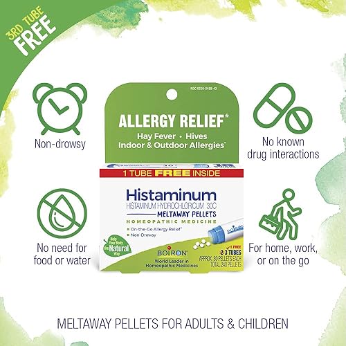 Miniatura 3 de Boiron Histaminum Hydrochloricum 30C - Medicina homeopática para el alivio de alergias en interiores o exteriores fiebre del heno y urticaria 80