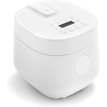 GreenLife Healthy Ceramic Nonstick 4-Cup Rice Oats and Grains Cooker, PFAS-Free, Dishwasher Safe Parts, White