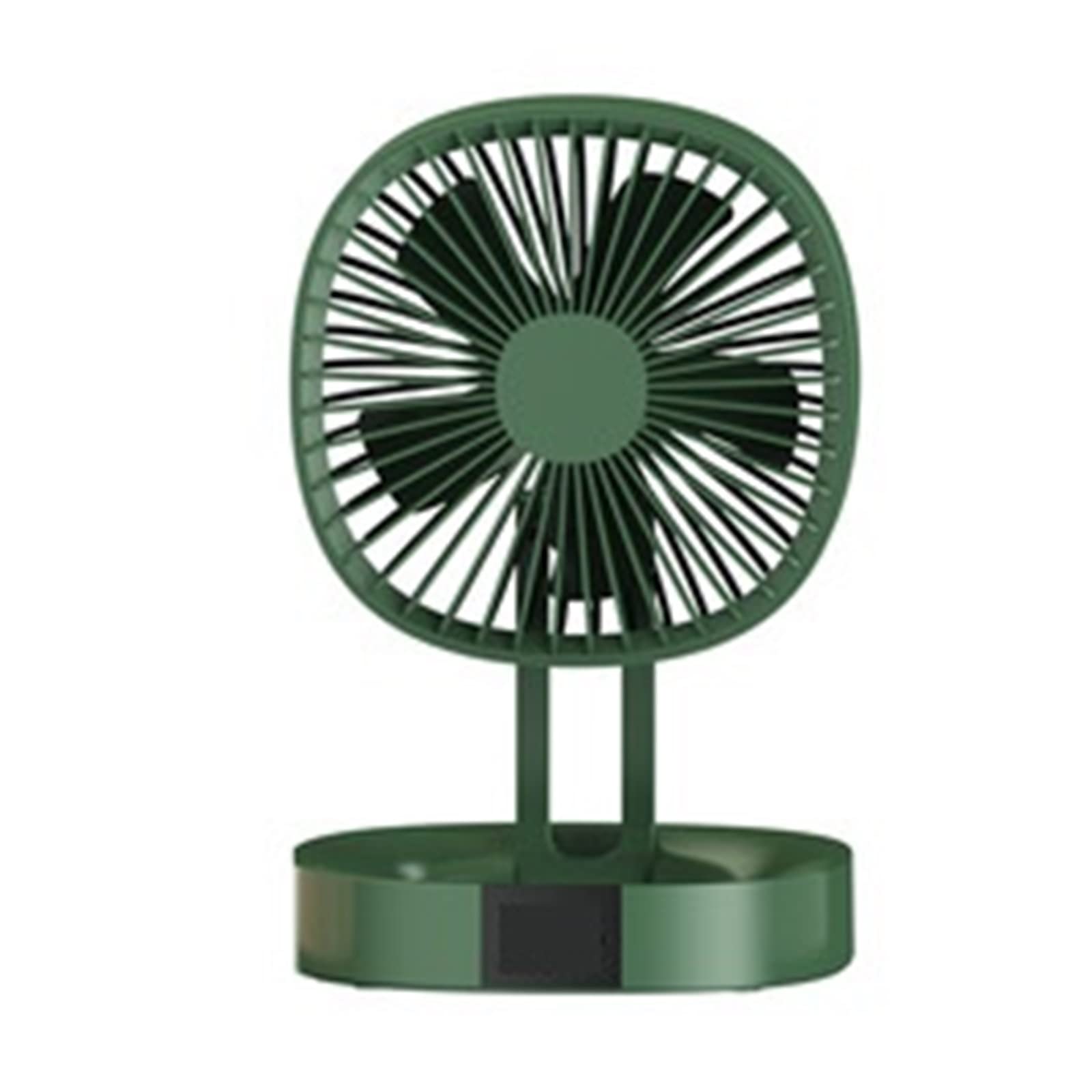 Portable Electric Fan Mini Air Conditioner 2000mAh Desktop USB Rechargeable Folding Cooling for Bedroom Ceiling Airflow Comfort Refreshing Breeze(Green)