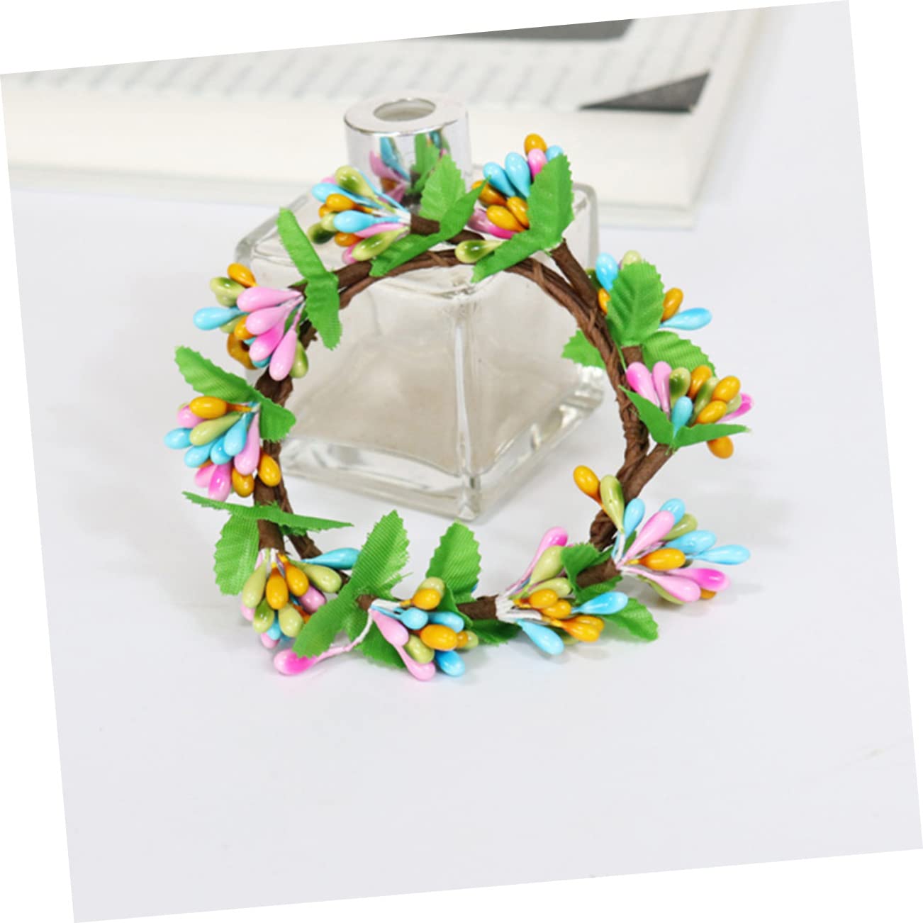 MAGICLULU 2 Set Ghirlanda Pasquale Candele A Energia Solare Pianta Viti Home Decor Decorazione Casa Candele Profumate Natalizie Natalizia Ornamento Della Della Porta 5 Pezzi*2