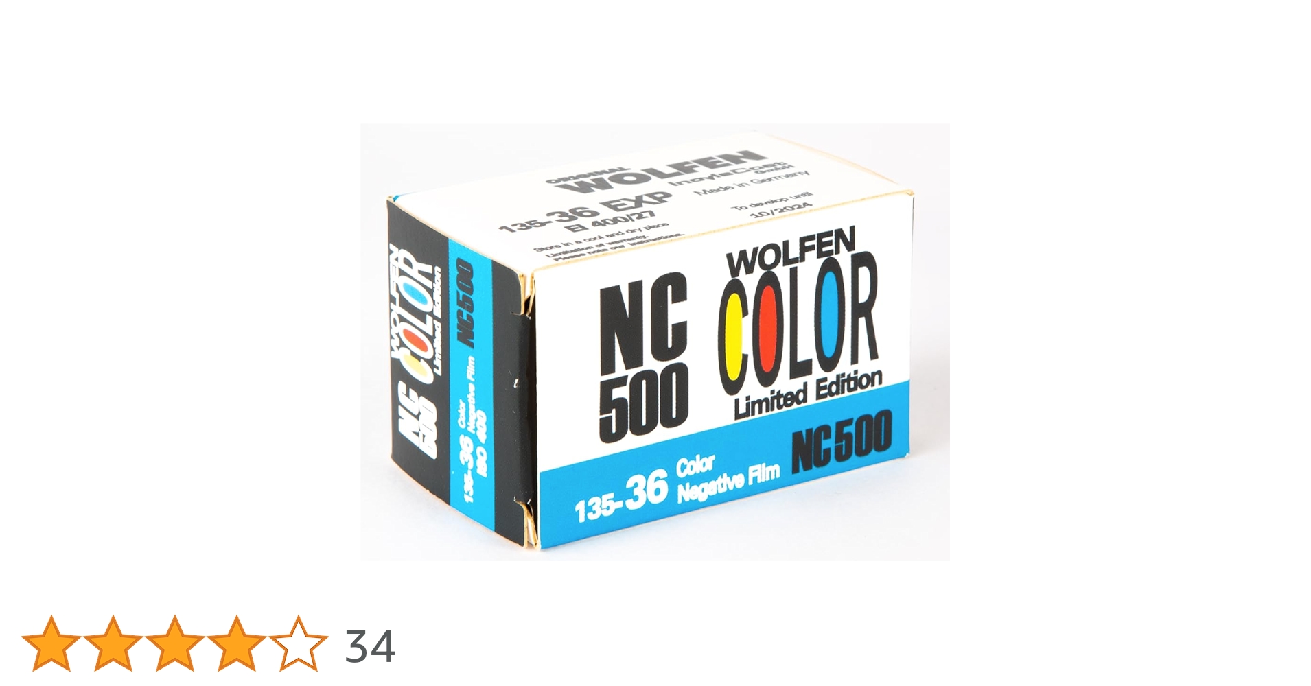 [カラーフィルム] NC500 36枚撮り 10個 Amazon | ORWO WOLFEN NC500 カラーネガティブフィルム 35mm 36