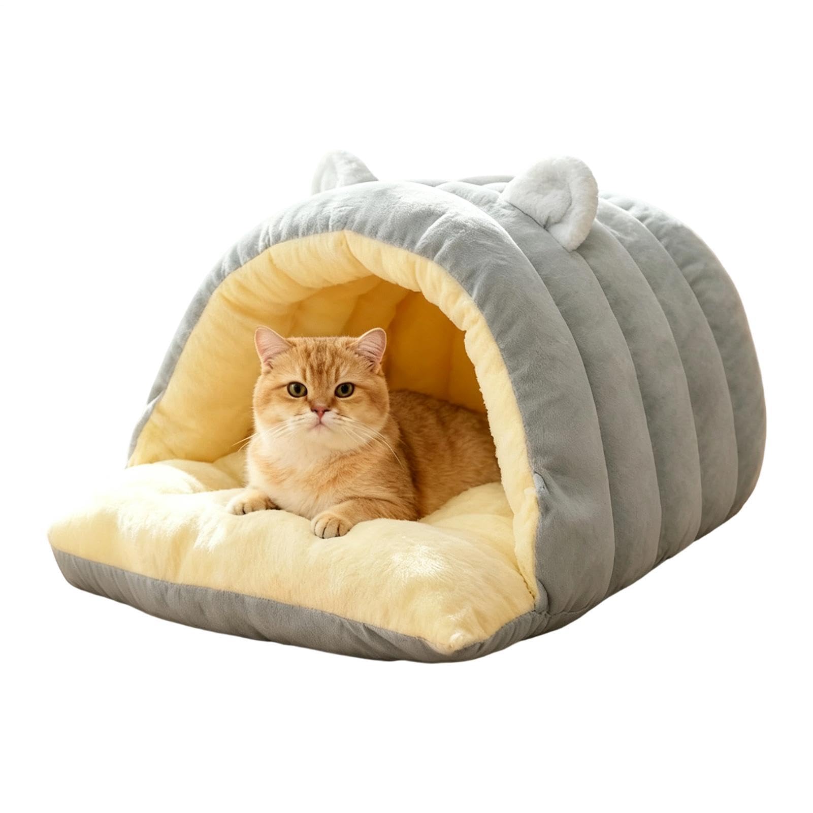 Niche grotte pour chien douce maison en dôme avec fermeture éclair chaude | Niche fermée pour chiens, chiots, animaux domestiques, intérieur, hiver, maison, salon, chambre, cuisine, canapé, voyage