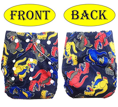Image of Babymoon (Set of 3-1 Cloth Diaper with 2 5Layesr Bamboo Insert) Premium Adjustable Reusable Washable Cloth Diaper for Baby