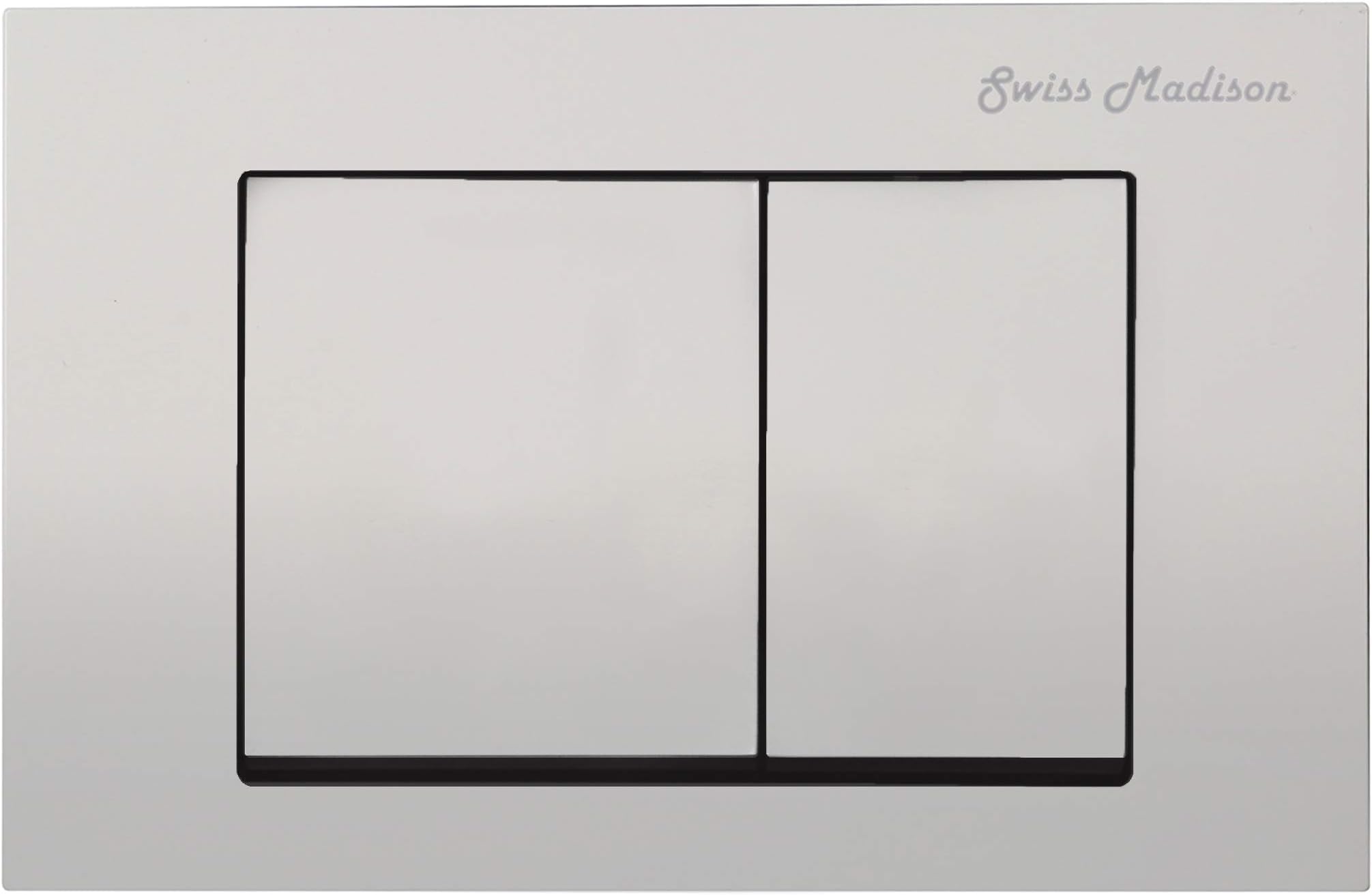 Well Made Forever SM-WC002C Wall Mount Dual Flush Actuator plate with Square Push Buttons in Matte Chrome