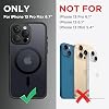 CAPRARO Magnetic for iPhone 13 Pro Max Case, [Compatible with MagSafe] [Full Camera Protection] [13FT Drop Protection] Shockproof Protective Slim Translucent Matte Phone Case, Black
