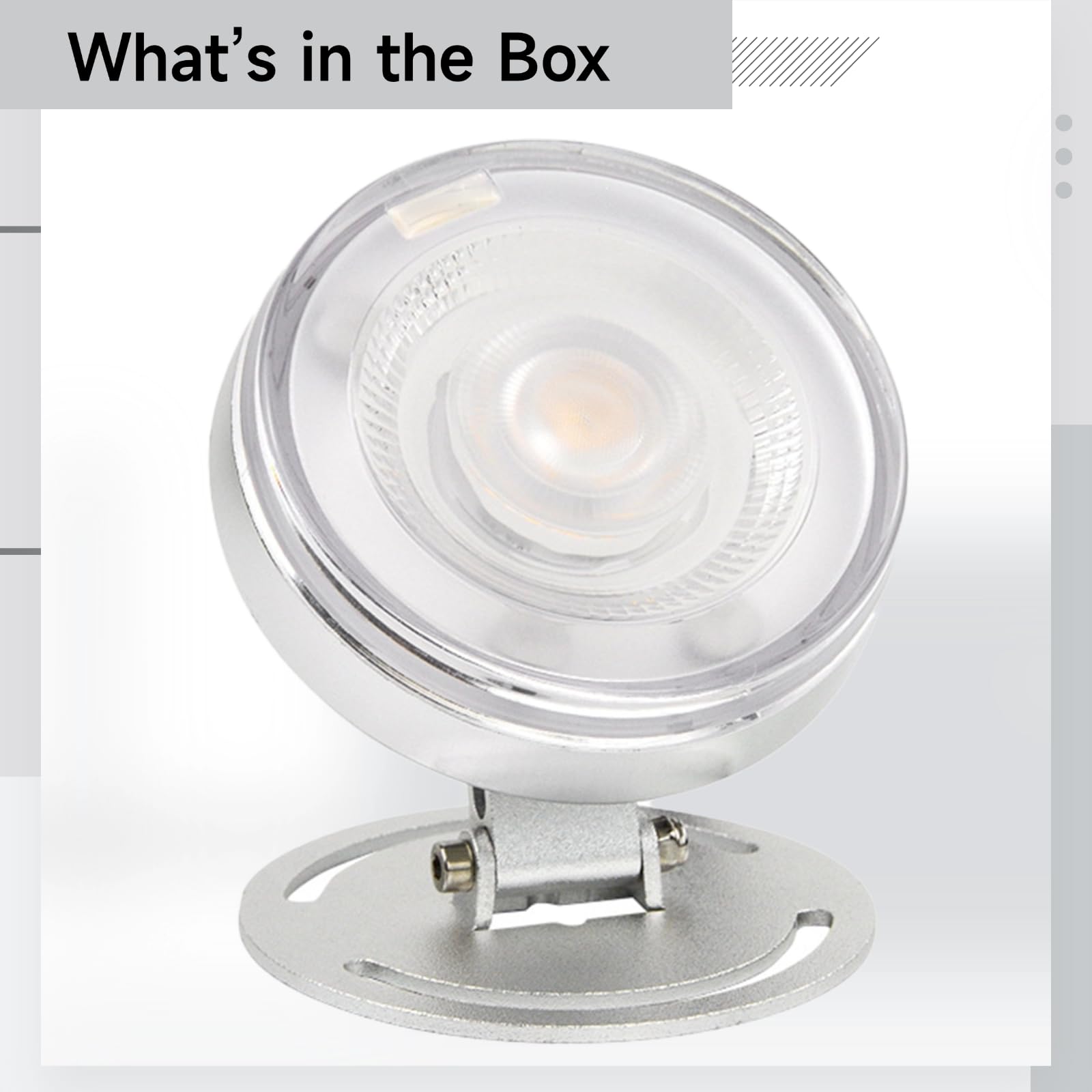 LED-Brunnenlichter, 12 W, 3000 K, Warmweiß, DC 12 V, 8,9 cm, tauchfähiges Teichlicht, IP68 wasserdicht, für Teich, Pool, Unterwasser-Landschaftslicht