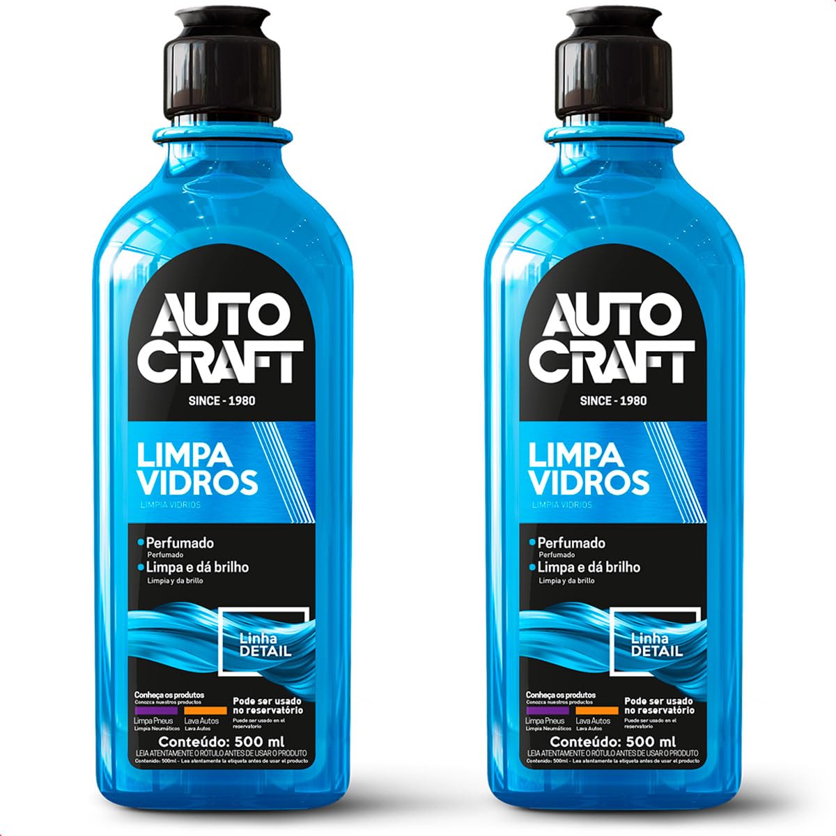 KIT 2 Limpa Vidros Automotivo Autocraft Pro auto 500Ml