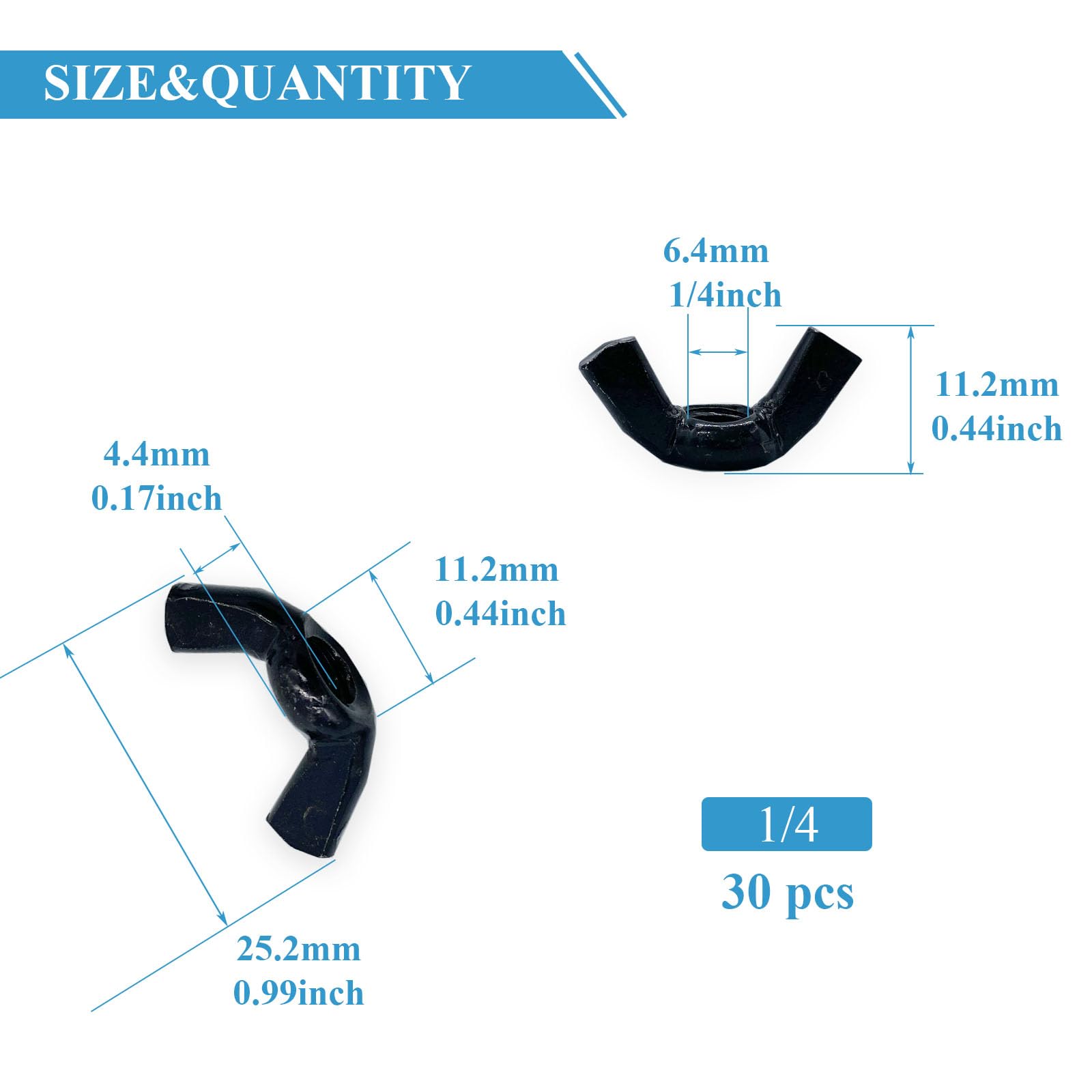 ののたん Amazon.com: Yoliko 30 PCS 1/4-20 Inch Wingnuts, Quality