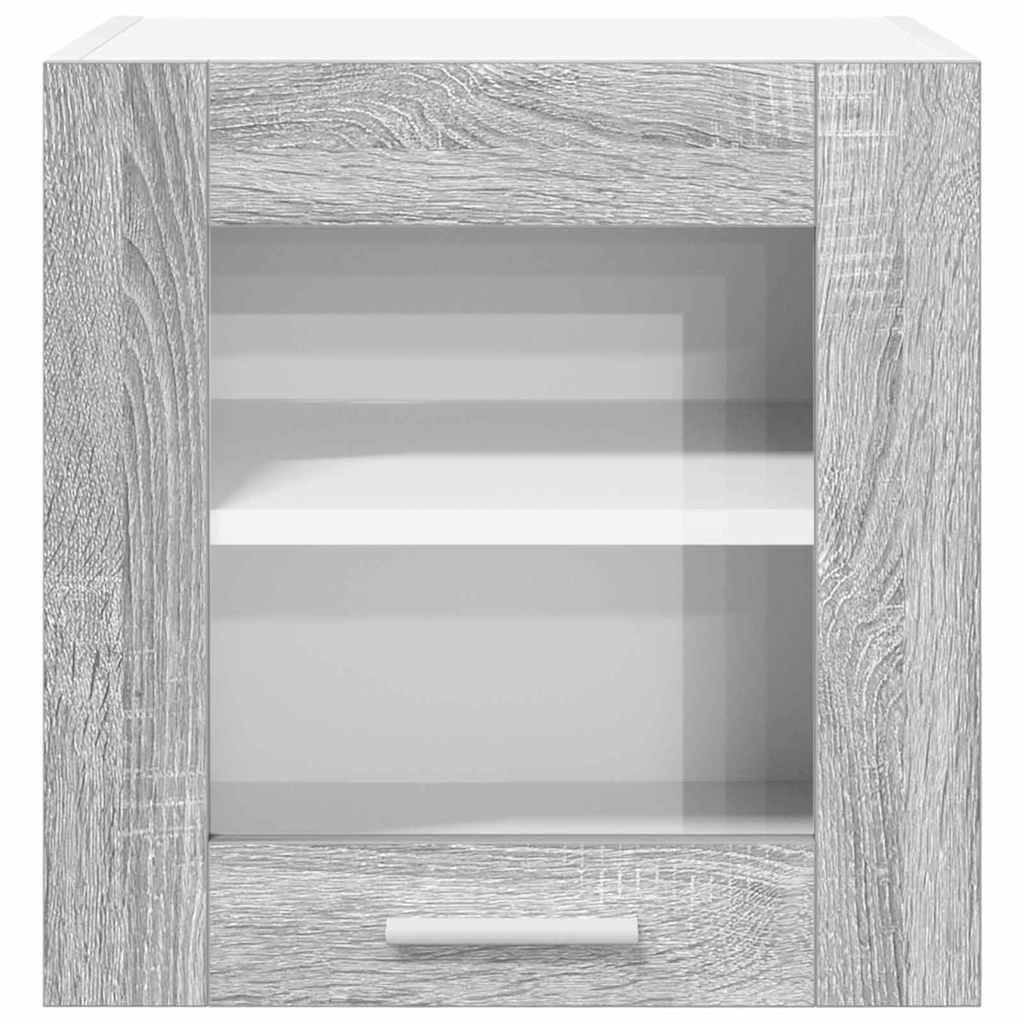 Tomostar 2 Stück Küchenoberschrank, Hängeschrank, Wandschrank, Küche mit Tür, 2 Stück, Sonoma-Grau, 40 x 31 x 40 cm