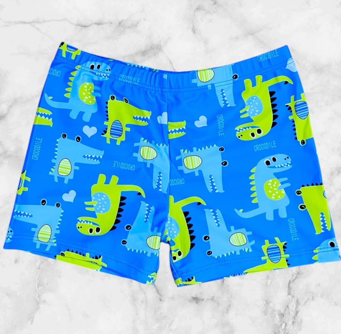 THE MORNING PLAY Kids Boys Swimming Costume Set, T-Shirt, Shorts and Cap, 3-Piece (in, Age, 5 Years, 6 Years, Regular, Dino Blue) - Image 7 thumbnail