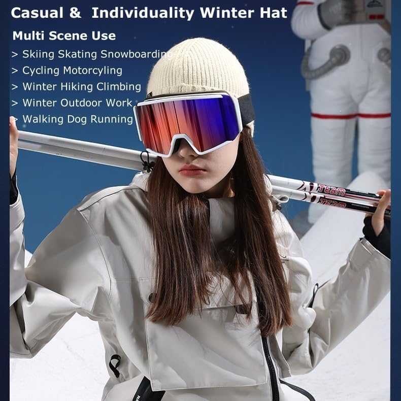 Winter Beanies Hat for Men Women Teens Cold Weather Windproof Warm Knit Beanie Hats Caps for Skiing Winter Work Ski Trip - Image 8