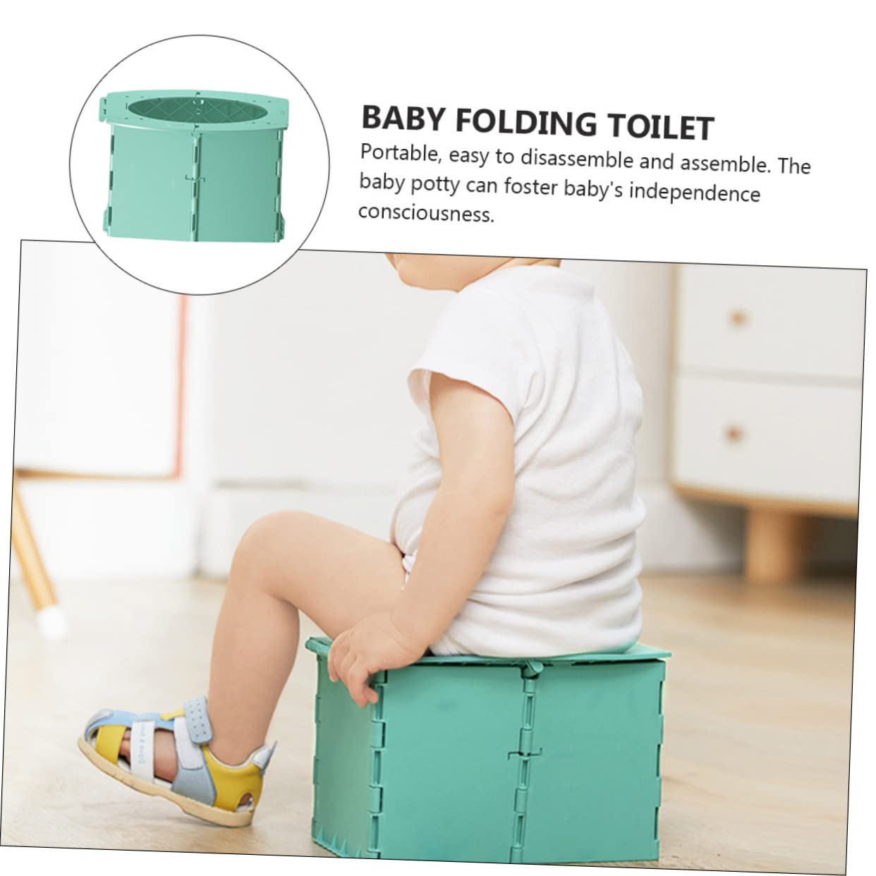 Toyvian 1pc Foldable Toilet for Travel Portable Car Potty Trainer Compact Design Lightweight Material for Outdoor Adventures and Road Trips