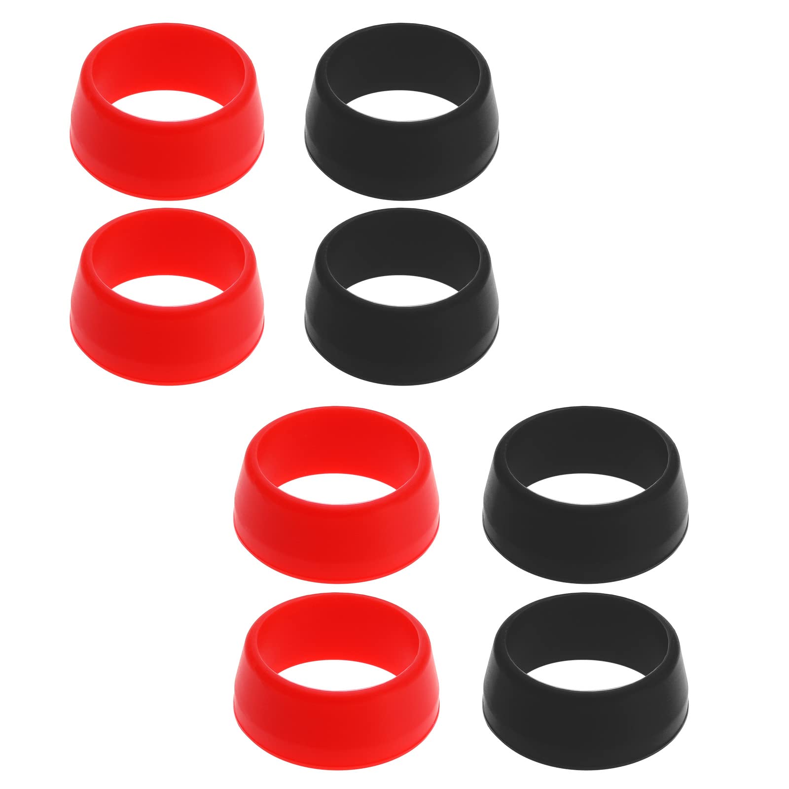 Lot De 4 Bagues En Silicone Pour Tige De Selle – étanches, Rouges Et Noires – S'adaptent à La Plupart Des Vélos