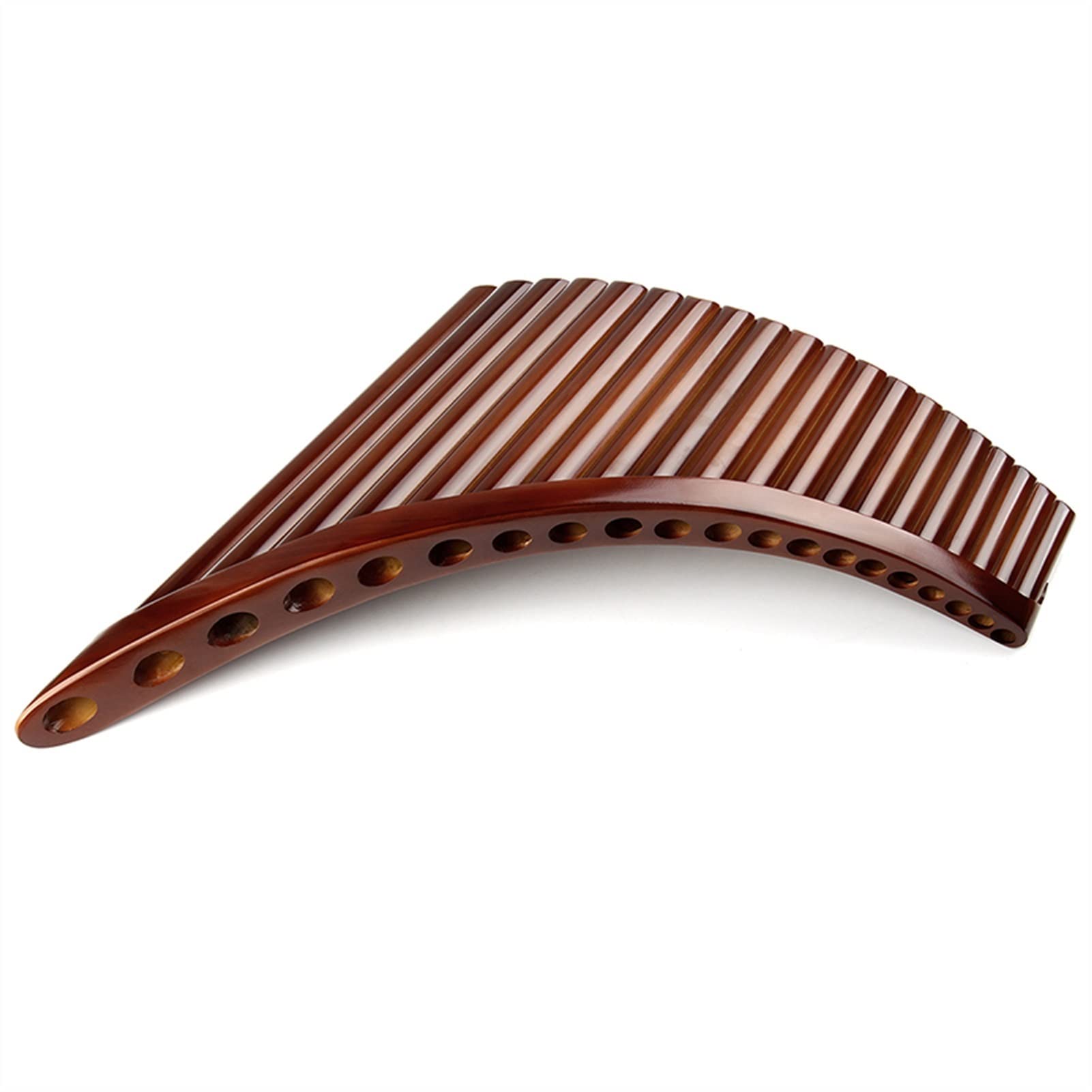 Pan Pipes E Key Panpipes Hechos a Mano 20 Pipes Brown Pan Flauta Instrumento Musical Música Instrumento de Viento