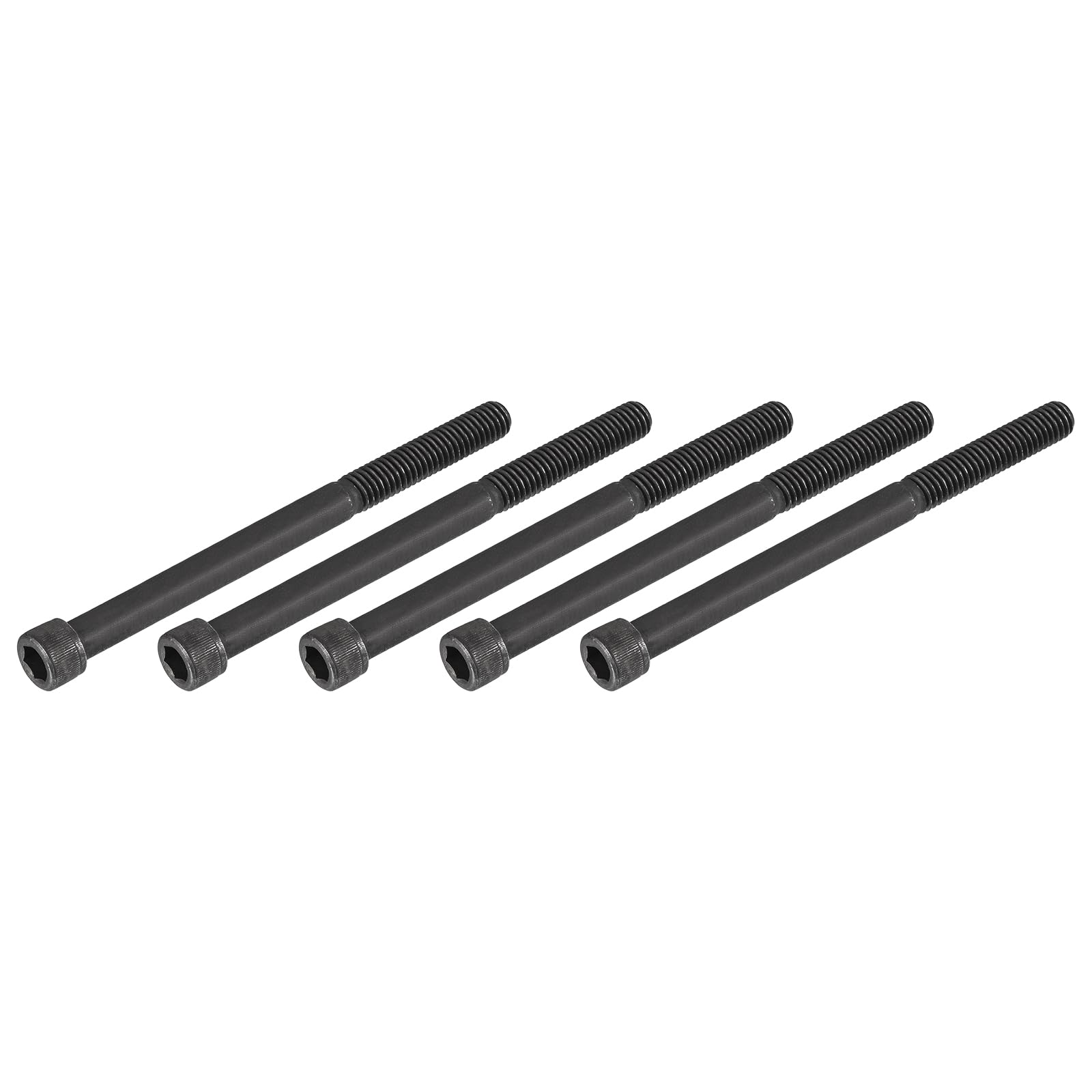 METALLIXITY Hex Socket Bolts (3/8-16x5") 5pcs, 12.9 Grade Alloy Steel Hex Socket Drive Screw