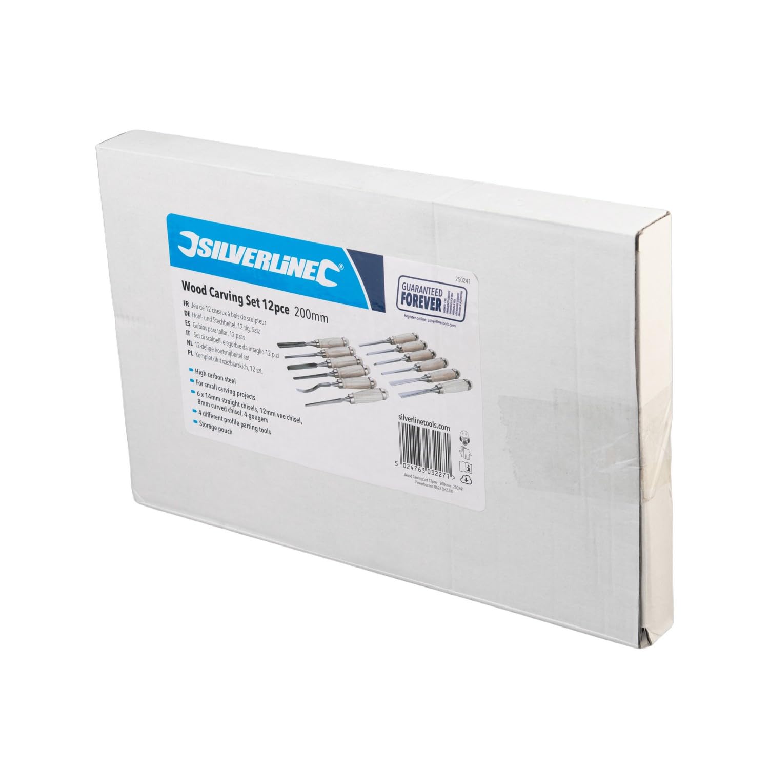 Silverline Tools 250241 Gubias para Tallar, 200 mm Longitud, 12 Piezas