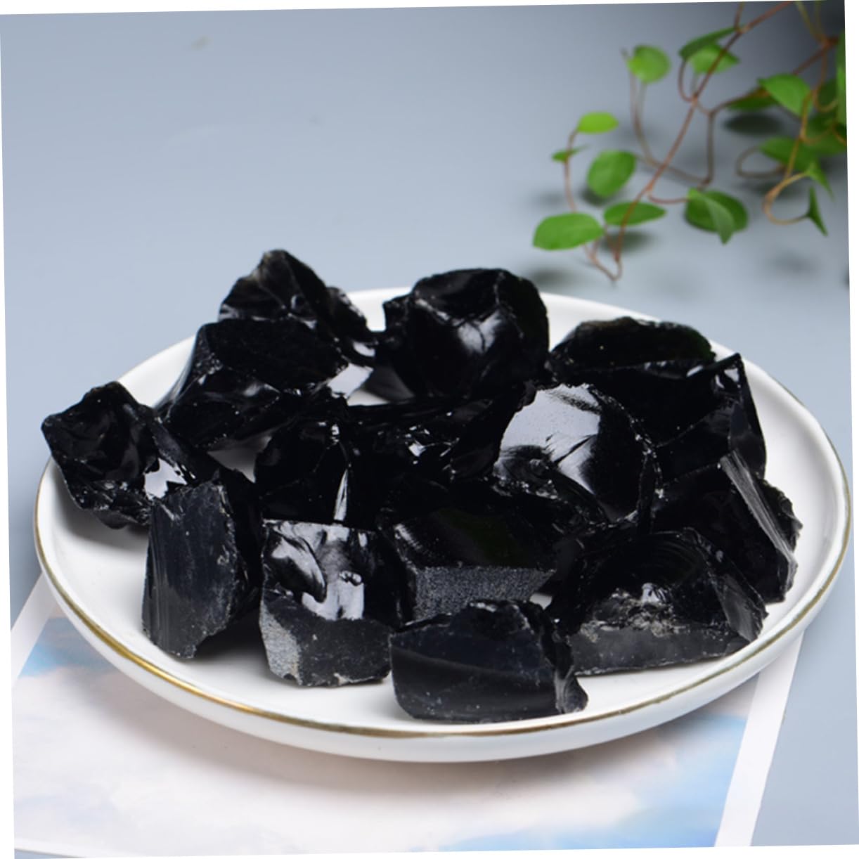 5 Sätze Obsidian Duftstein Kristalle Steine ​​Obsidian Handwerk Chakra Balancing Stones Home Obsidian Stein Natürlicher Obsidian Stein Obsidian Dekoration Ornament 5 Stücke * 5