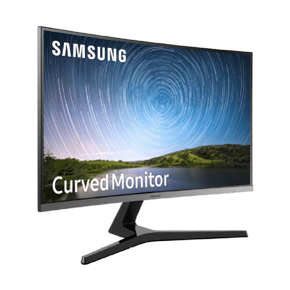 Samsung C27R500 Monitor Curvo Borderless, 27 Pollici, FHD, 1920 x 1080, 4 ms, 16:9, 60 Hz, 1080p, 1800R, LED, 1 HDMI, Base a Doppio Snodo, Blu/Grigio, VESA