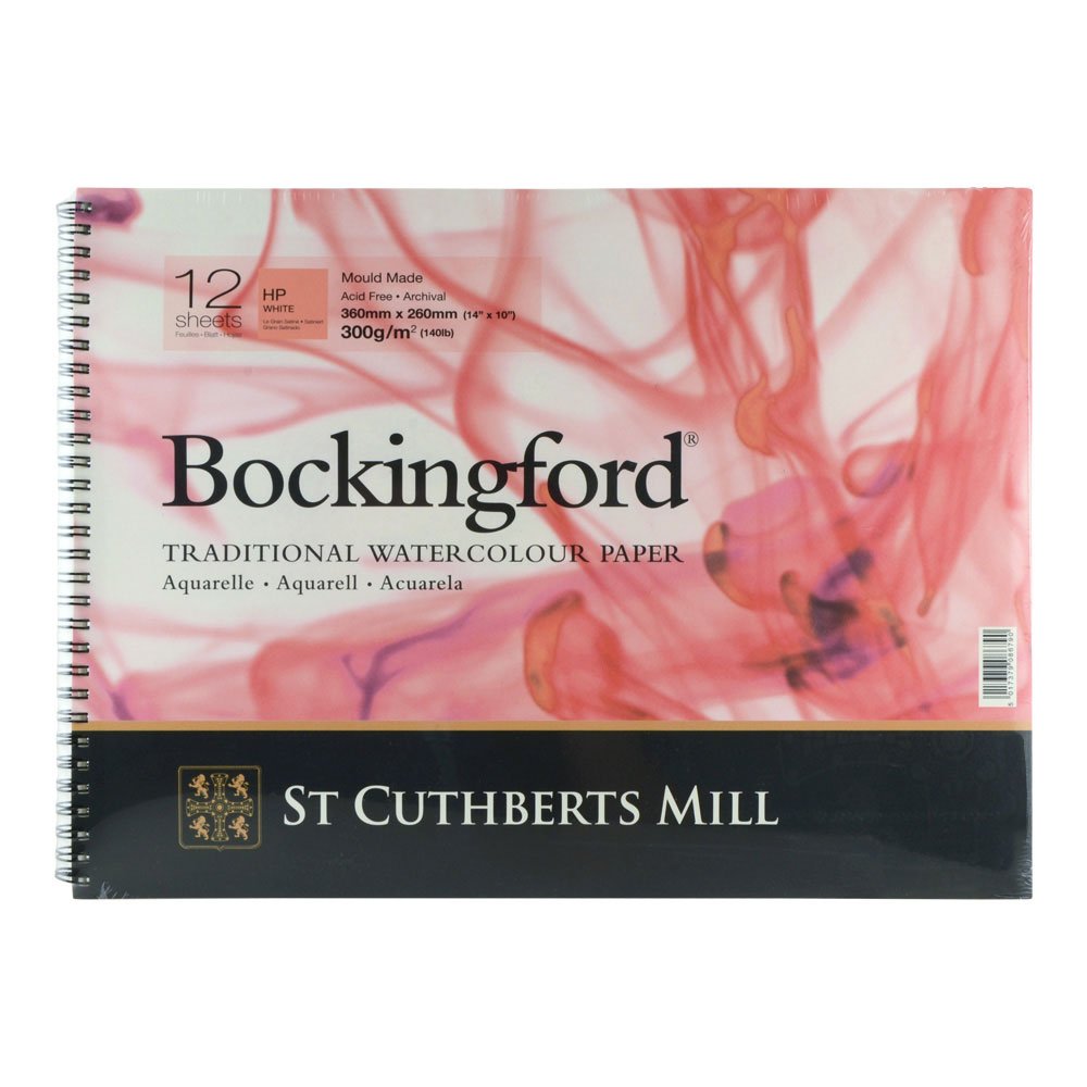 Bockingford Orange Pad : Spiral : 10X14in : 140Lb (300Gsm) Hot Press : 12S
