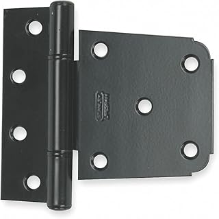 Black Enamel Finish,4 1/4 in X 1 11/16 in Steel Tee Hinge Compatible 5 Holes Per Leaf, 1 Ea-2040001237