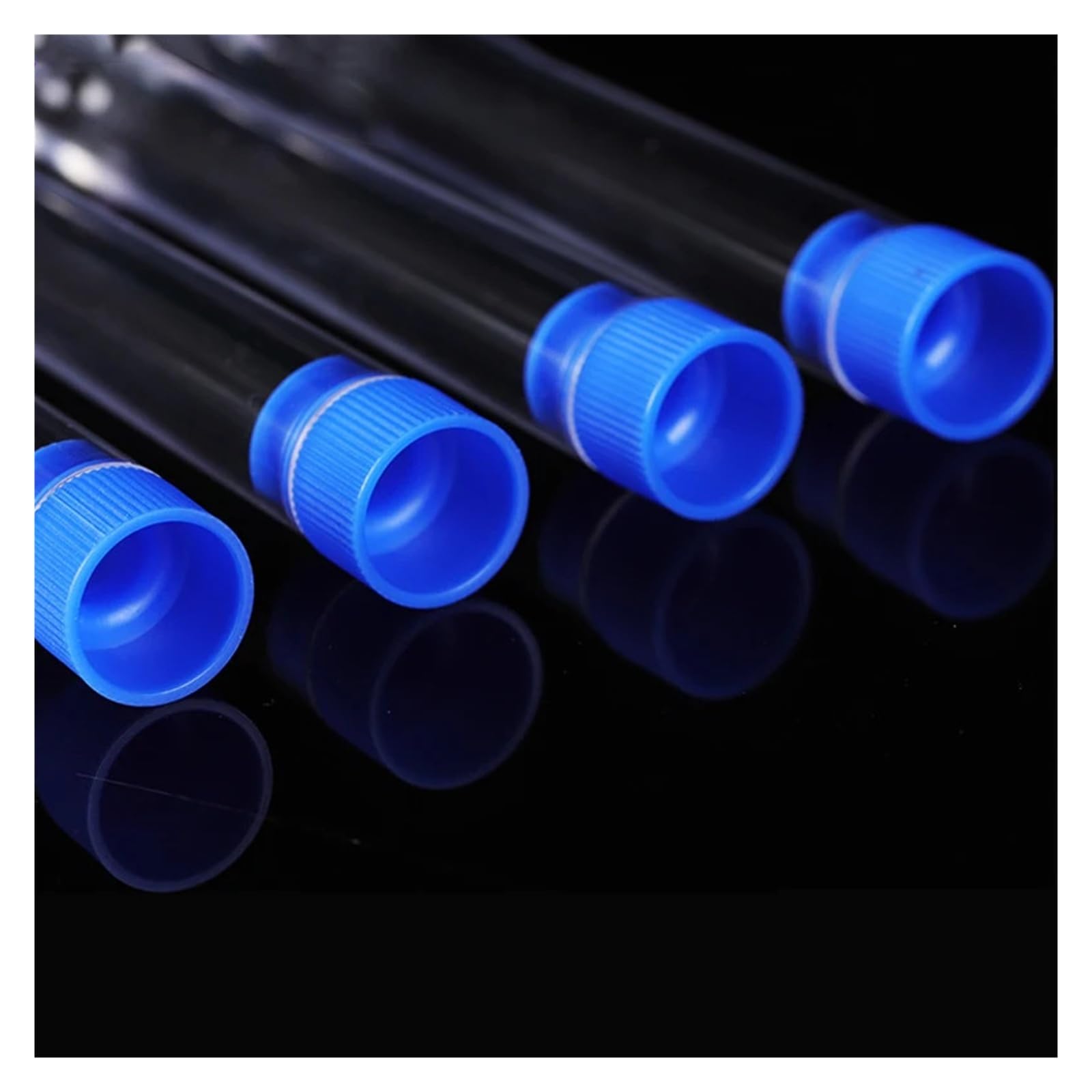 yingyingjia Plastikowa Probówka 13x100mm Przezroczysta Probówka Laboratoryjna Przezroczyste Probówki Z Korkiem Materiały Laboratoryjne Do Nauczania W Szkole, 50 Szt.(White (50pcs))