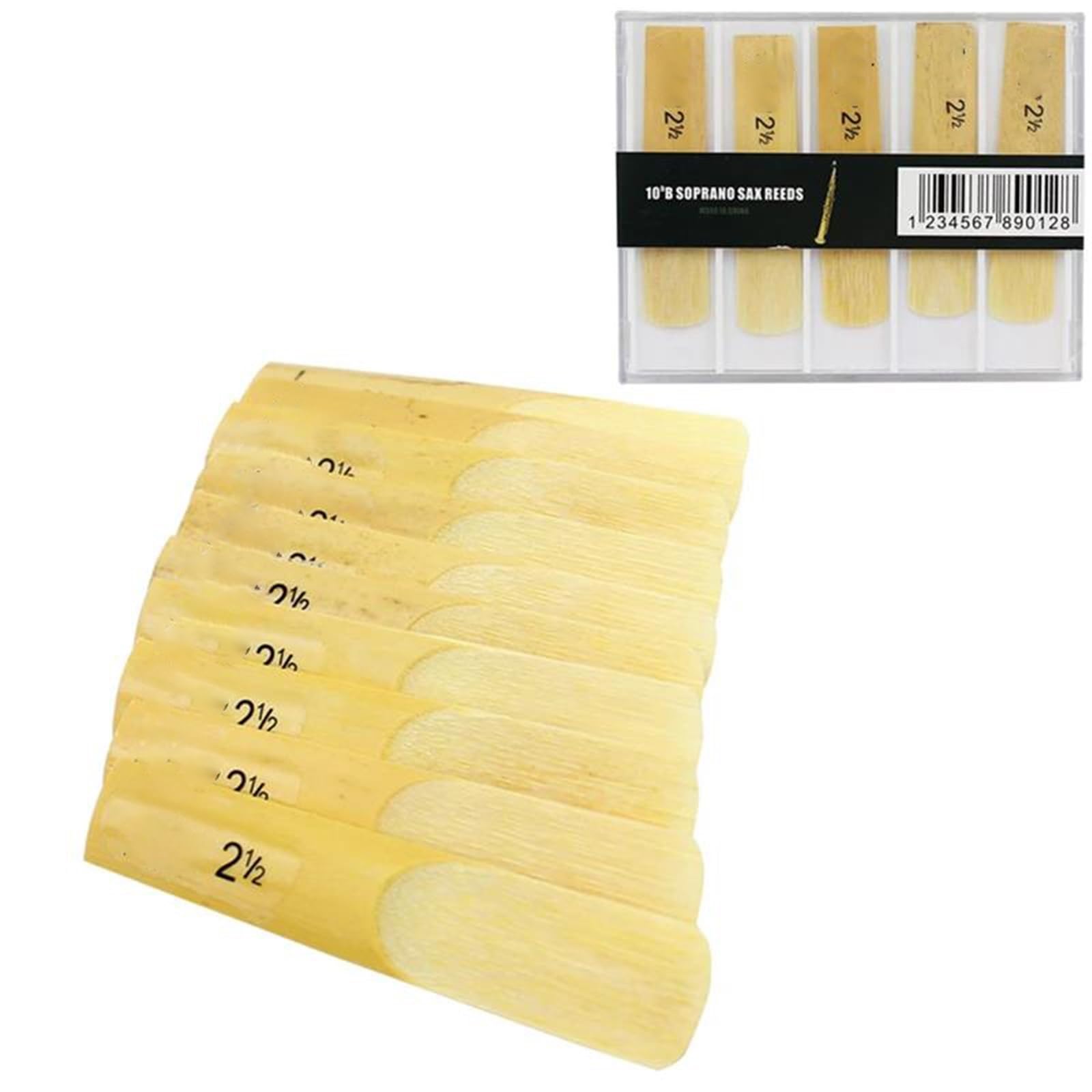 5 Paquets De Saxophone Saxophone BB Force 2.5 Anches Bambou 2-1/2 Pièces De Saxophone Pièces Et Accessoires D'instruments