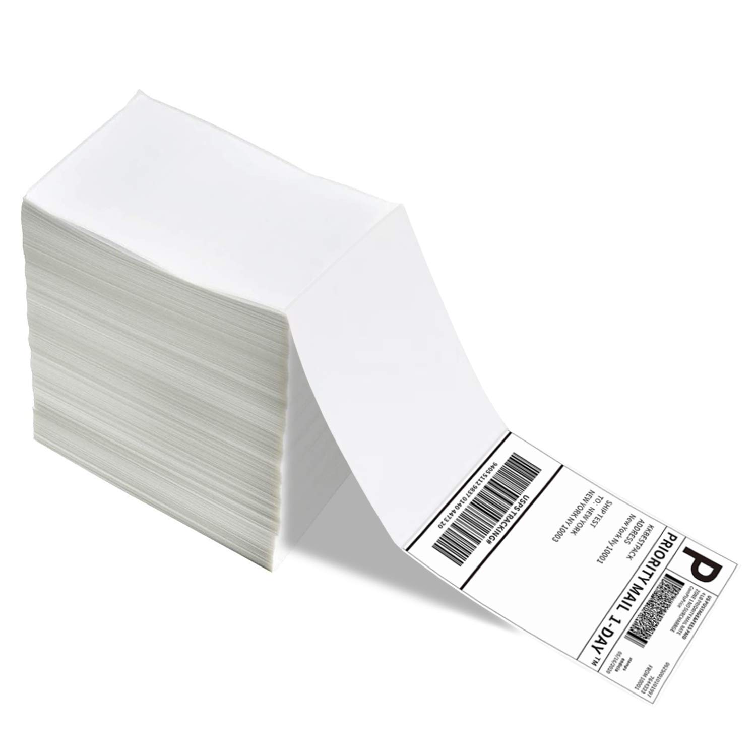 trohestar4"x6" Direct Thermal Labels,500 Labels, White Mailing Postage Address Labels Compatible with Thermal Label Printer(Fanfold of 500 Labels x 1 Pack)