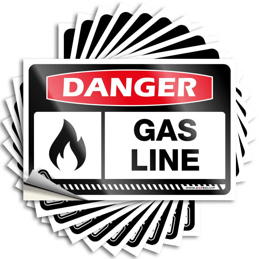 Tattoo New Fun Waterproof - Danger Gas Line Hard Self Adhesive Decal for Alcohol Use(12X18CM)