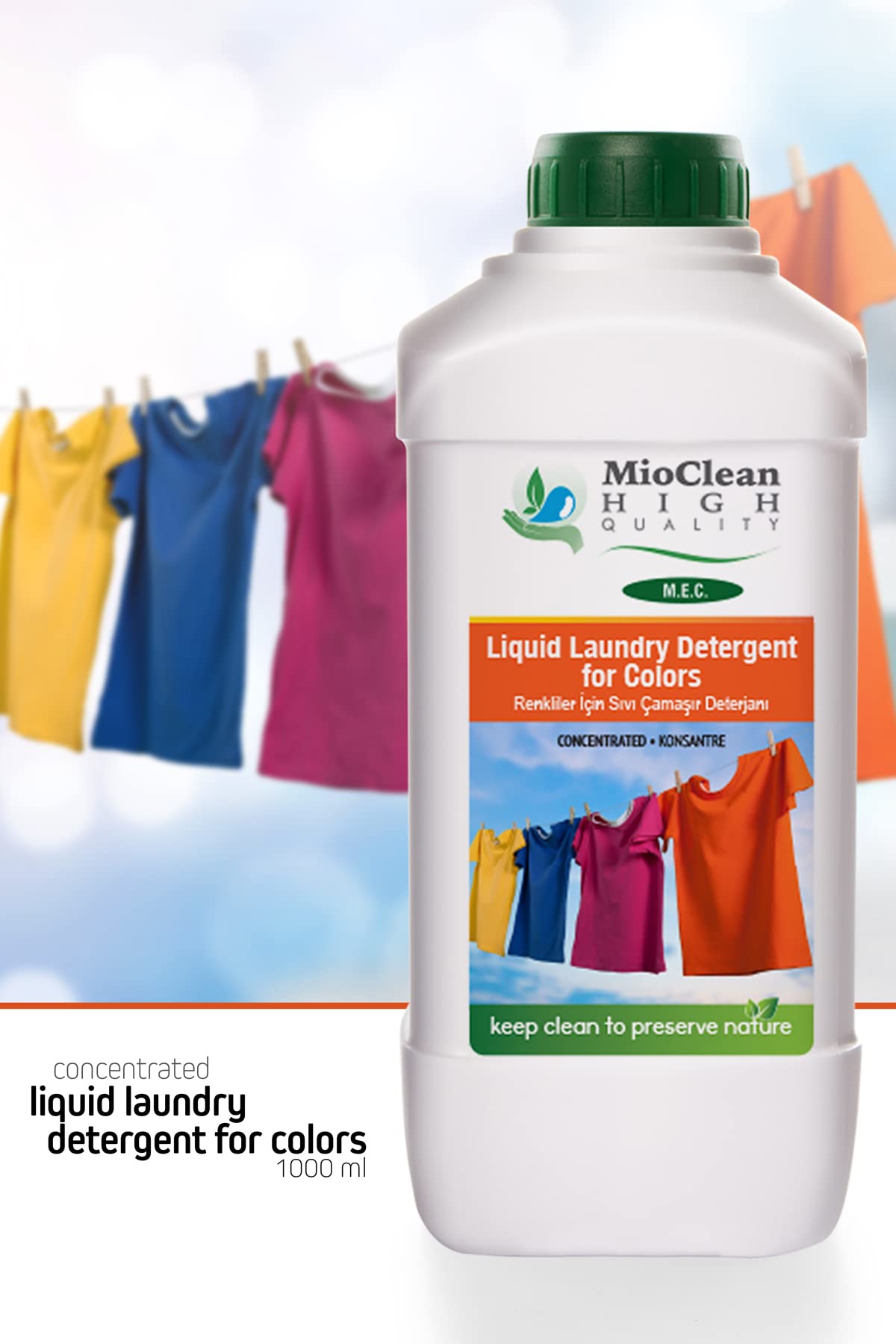Mioclean Renkliler için Sıvı Çamaşır Deterjanı 1000 ML